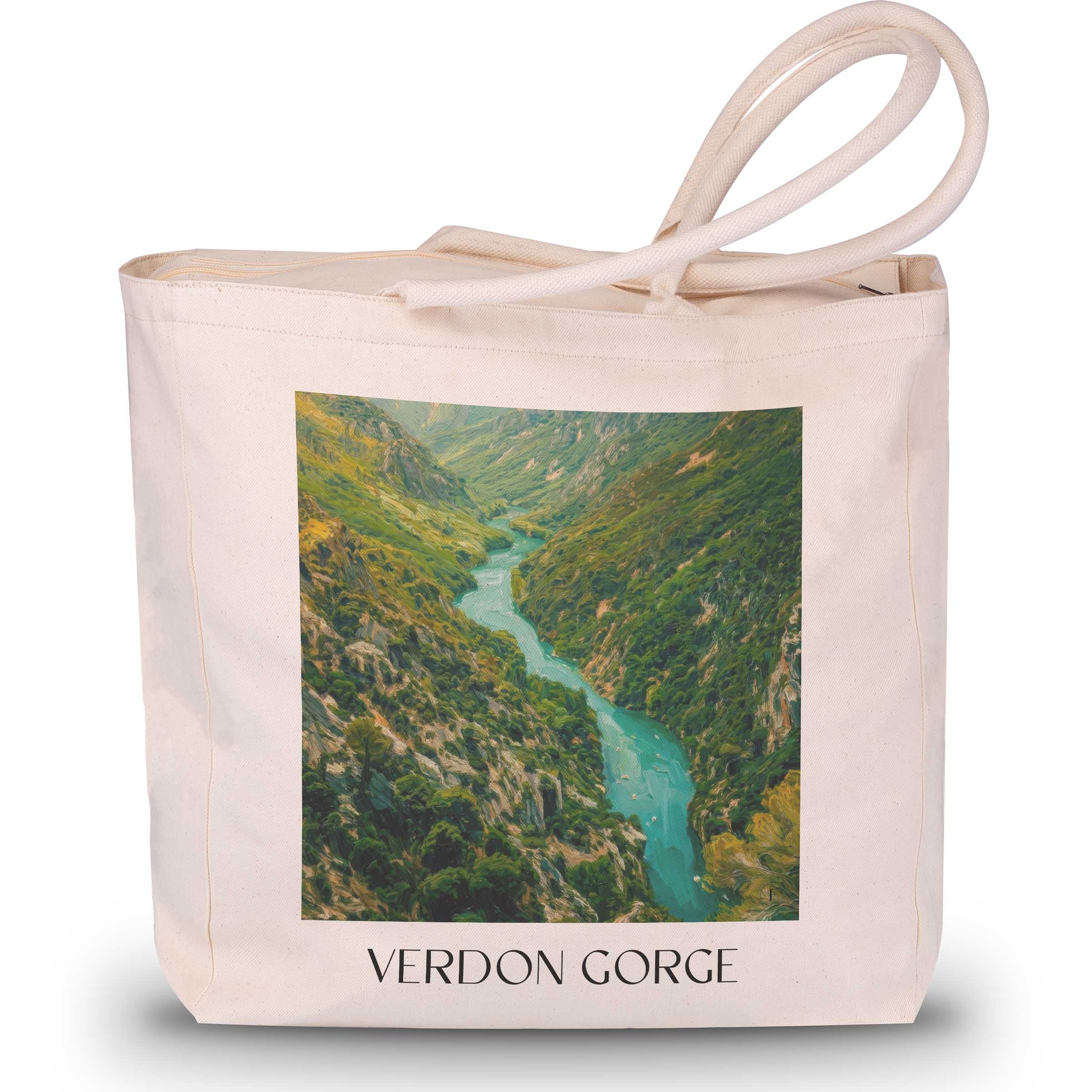 Verdonsschlucht Shopping Tasche - Verdon - Frankreich Tote Bag - Einkaufstasche im Ölgemälde Stil - favplace