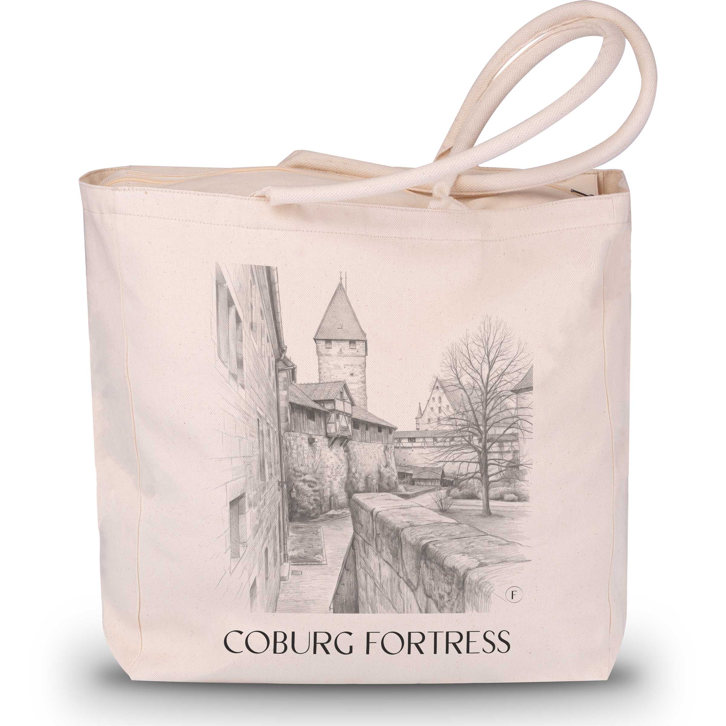 Veste Coburg - Deutschland Tote Bag - Einkaufstasche im Zeichnung Stil