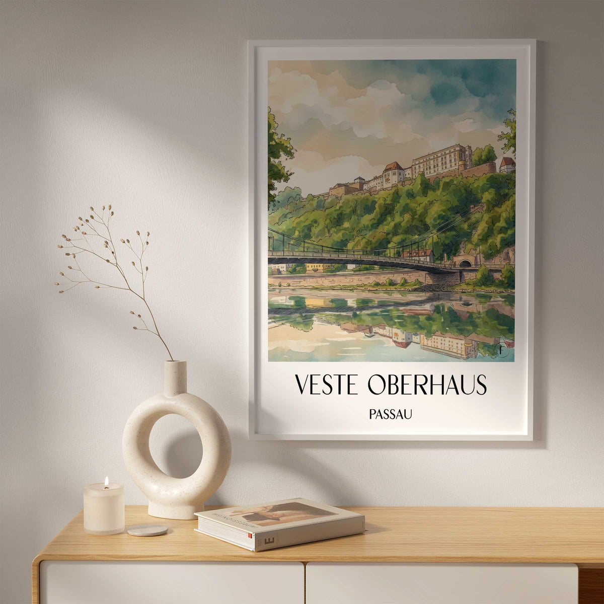 veste-oberhaus-passau-deutschland-poster-aquarell