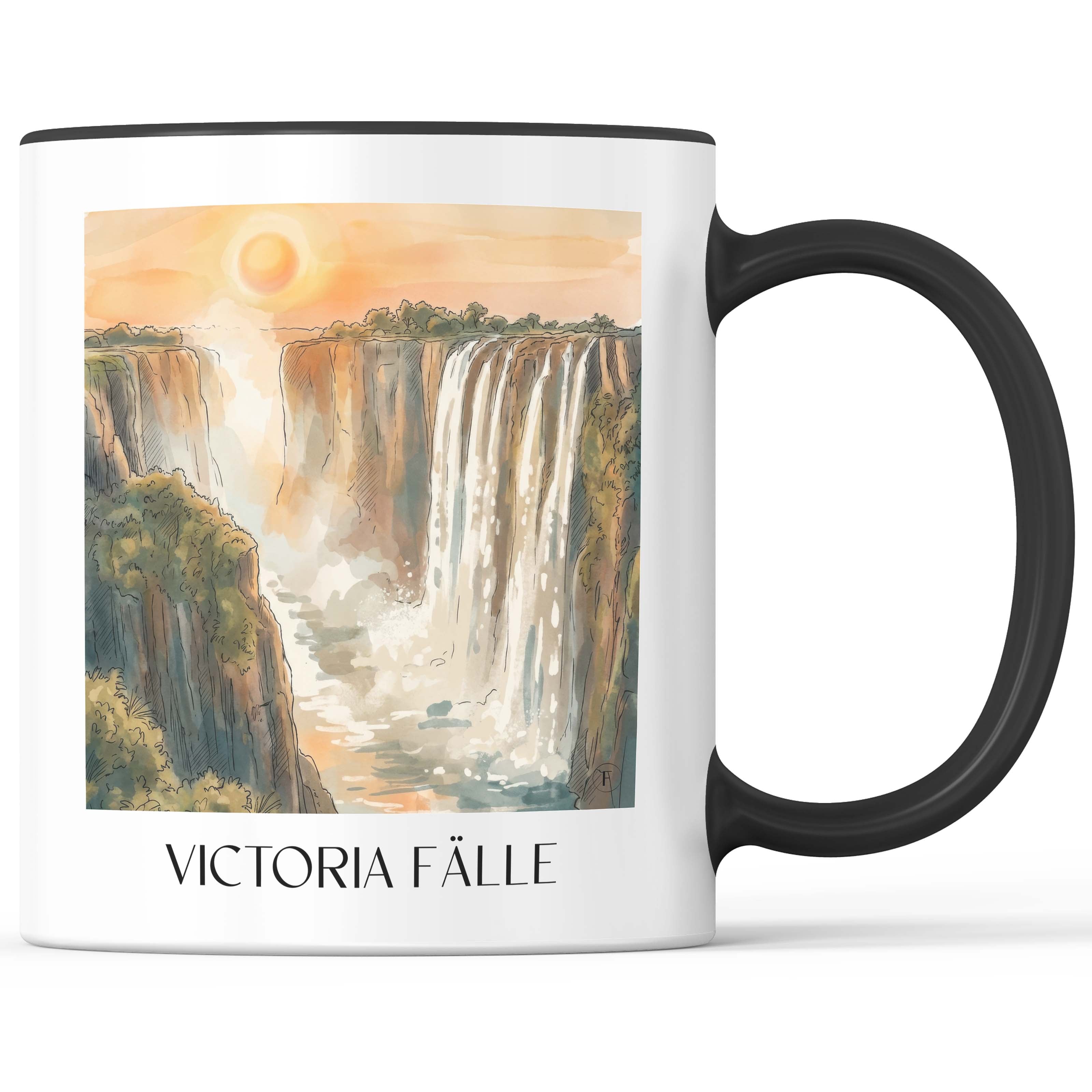 victoria-fälle-kaffeebecher-aquarell