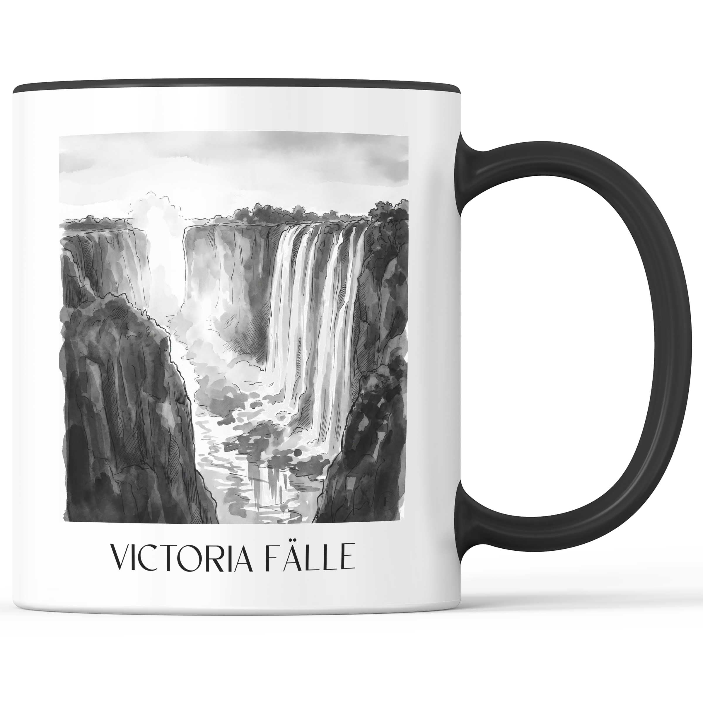 victoria-fälle-simbabwe-kaffeebecher-aquarell-schwarz-weiss
