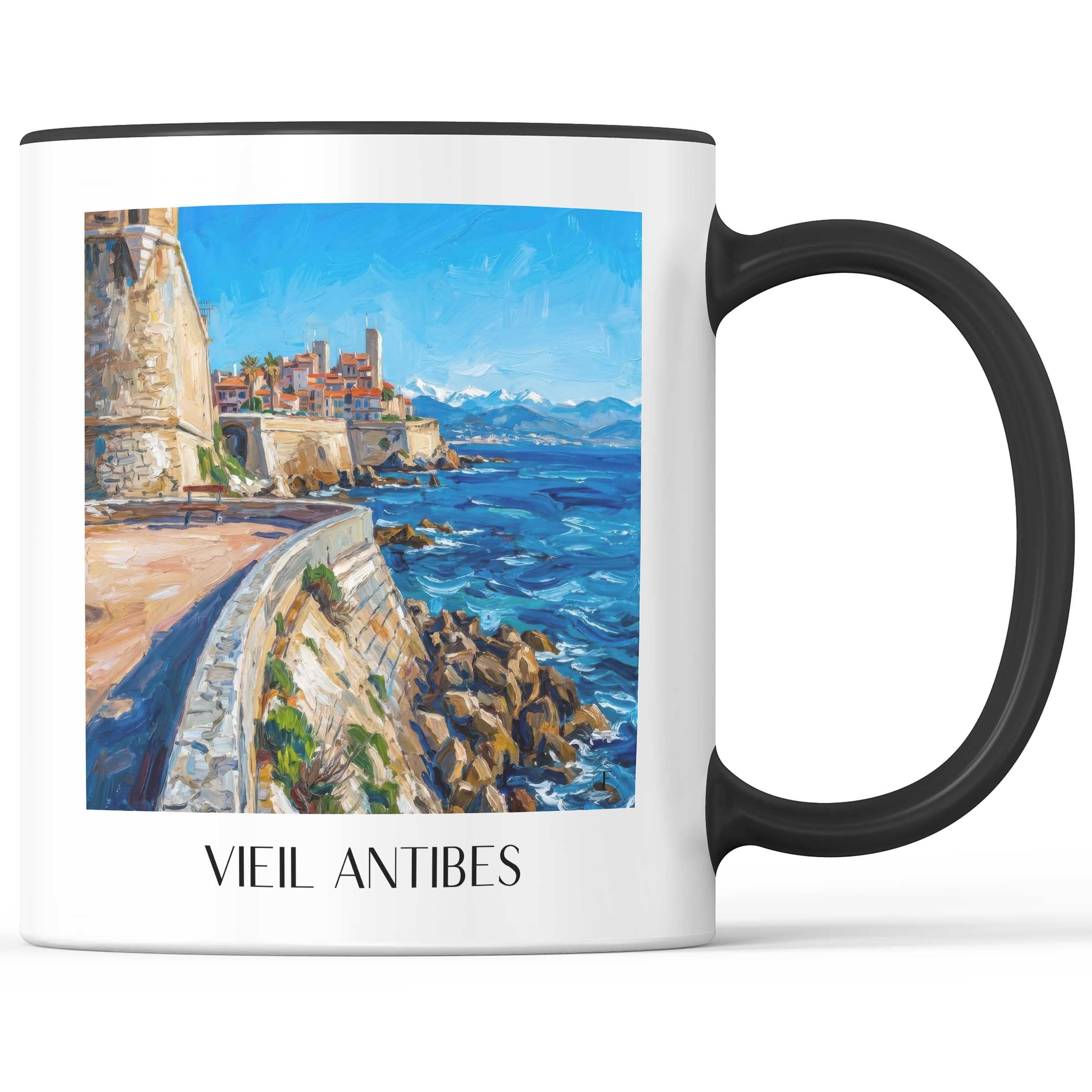 vieil-antibes-côte-d´azur-frankreich-kaffeebecher-oil-painting-oelgemaelde