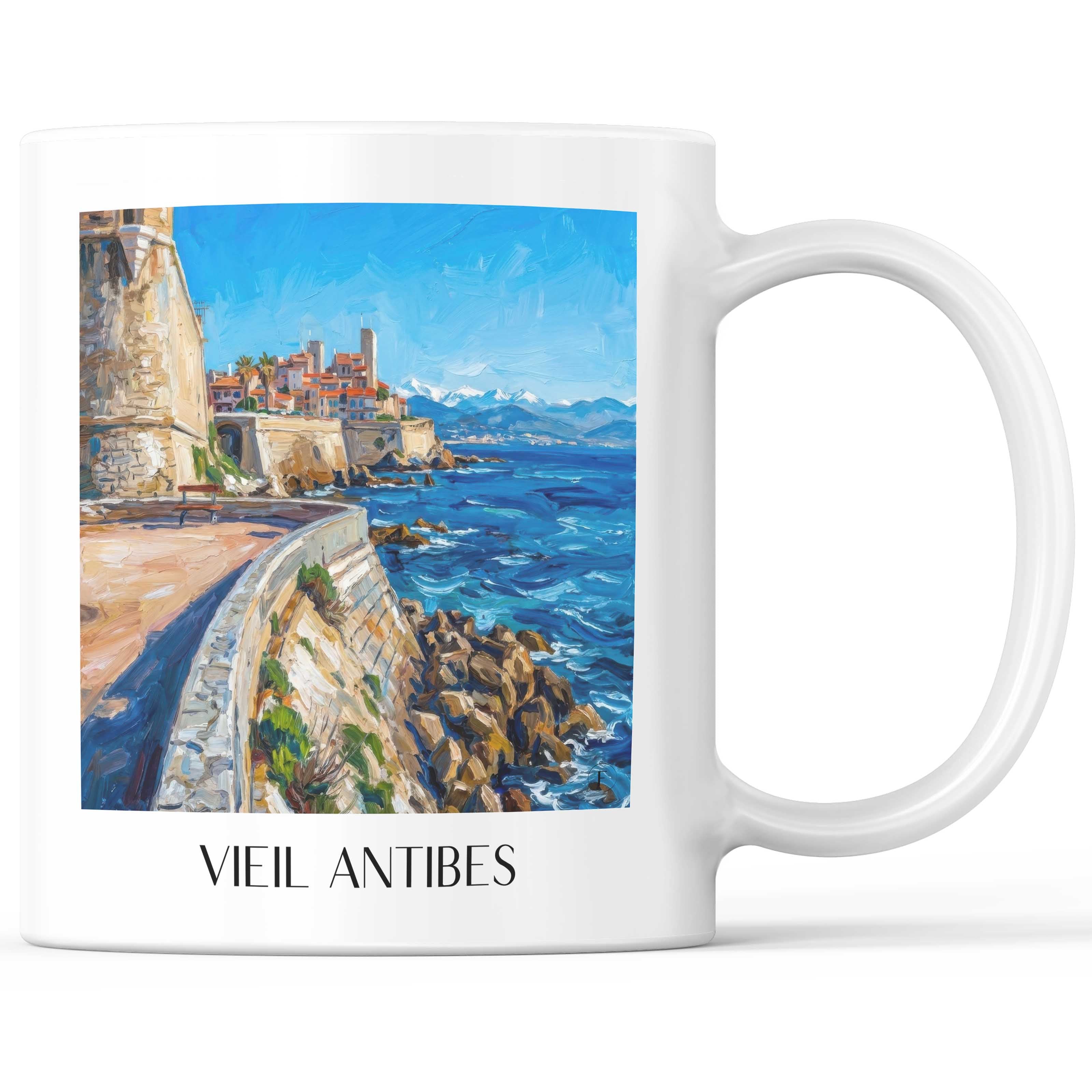vieil-antibes-côte-d´azur-frankreich-kaffeebecher-oil-painting-oelgemaelde