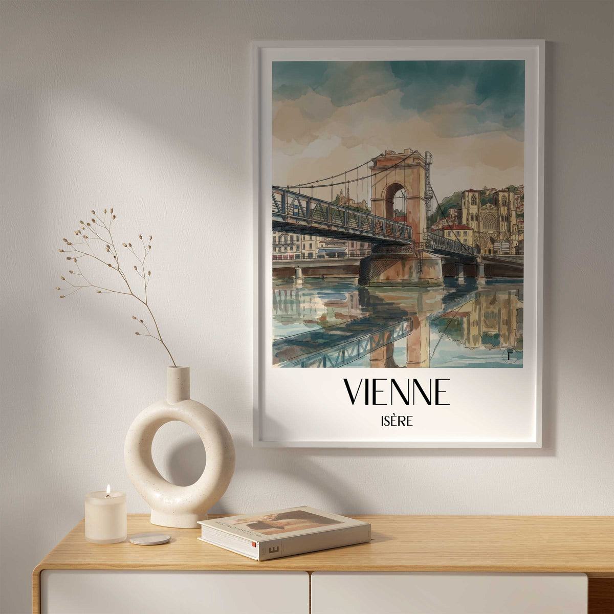 vienne-isère-frankreich-poster-aquarell