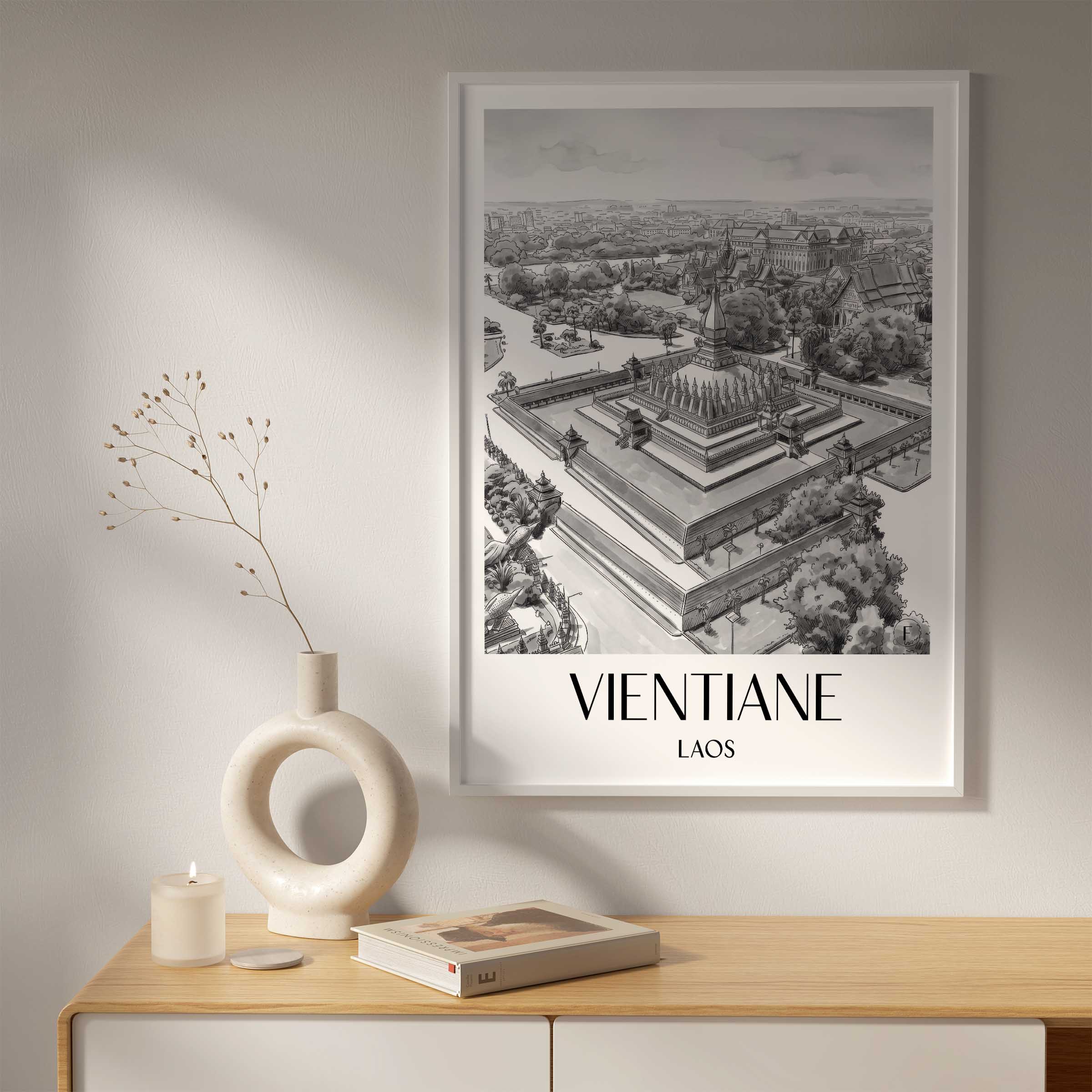 vientiane-laos-poster-aquarell-schwarz-weiss