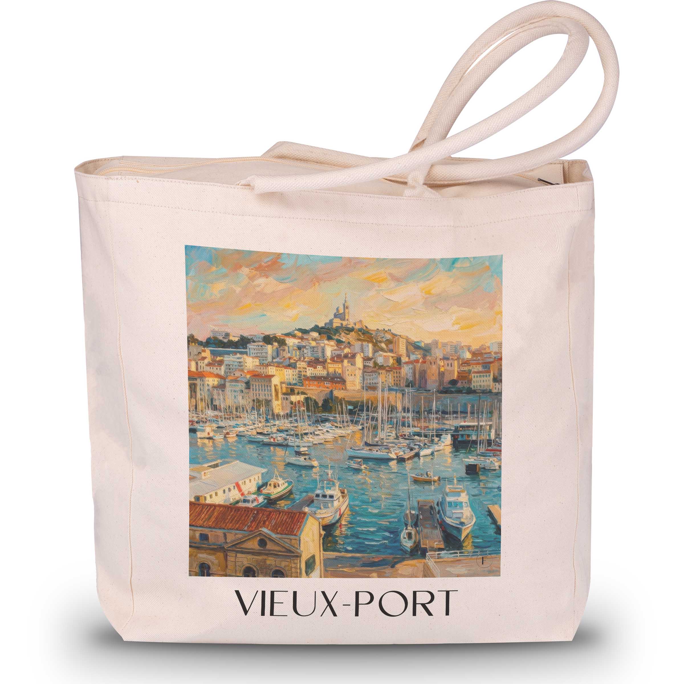 vieux-port-marseille-frankreich-einkaufstasche-oil-painting-oelgemaelde