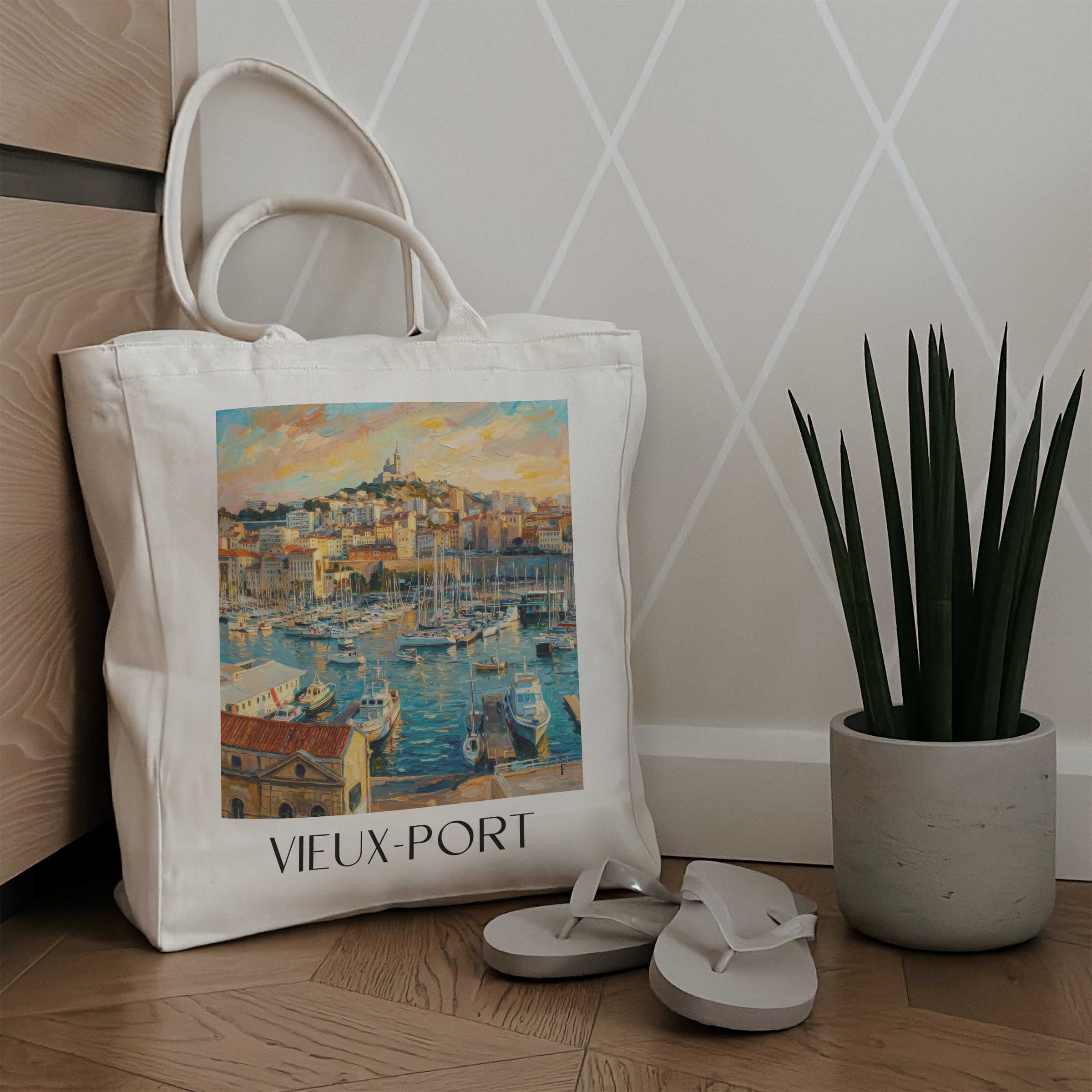 vieux-port-marseille-frankreich-einkaufstasche-oil-painting-oelgemaelde