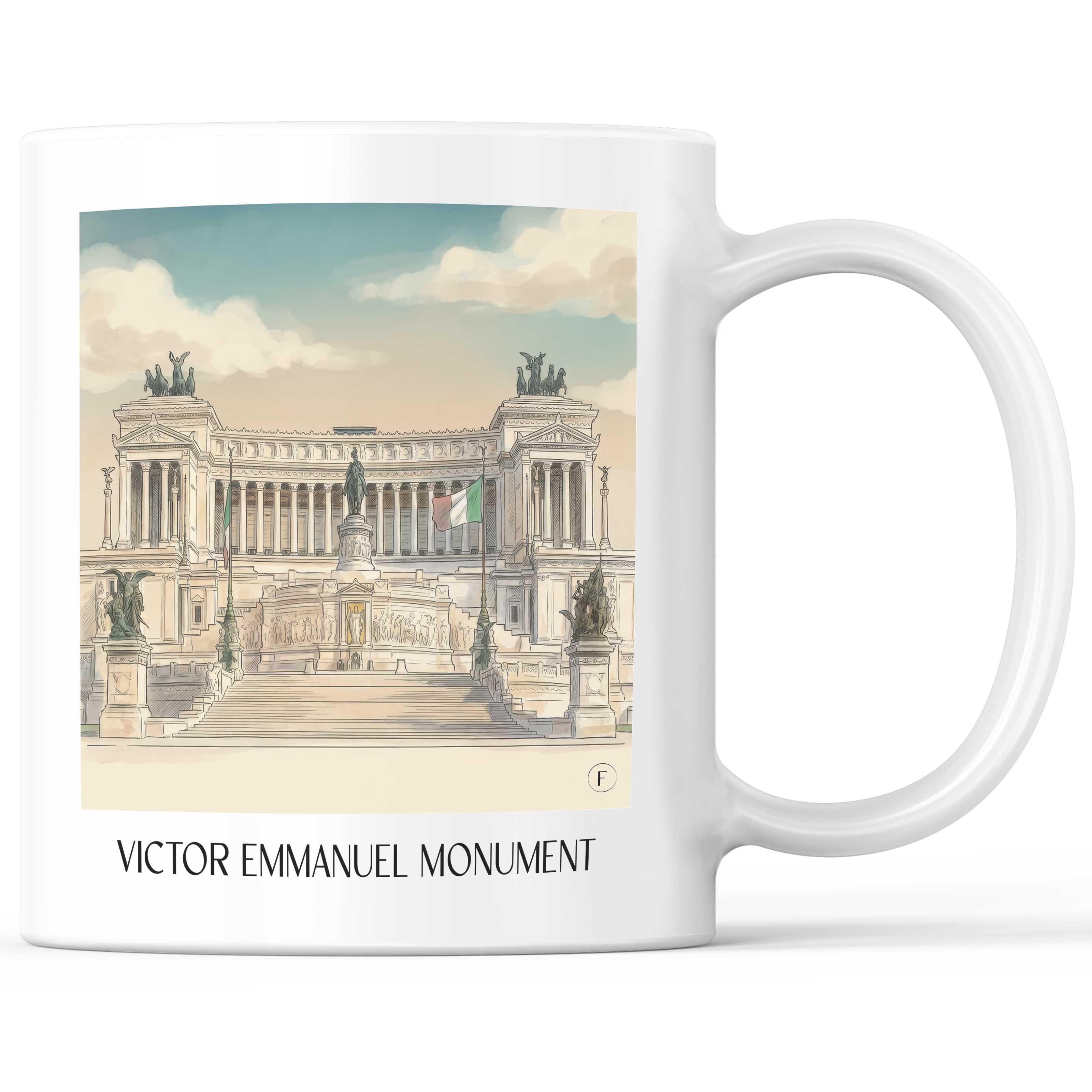 Viktor-Emanuelsdenkmal Kaffeebecher - Rom - Italien Becher - Kaffeetasse im Aquarell Stil - favplace