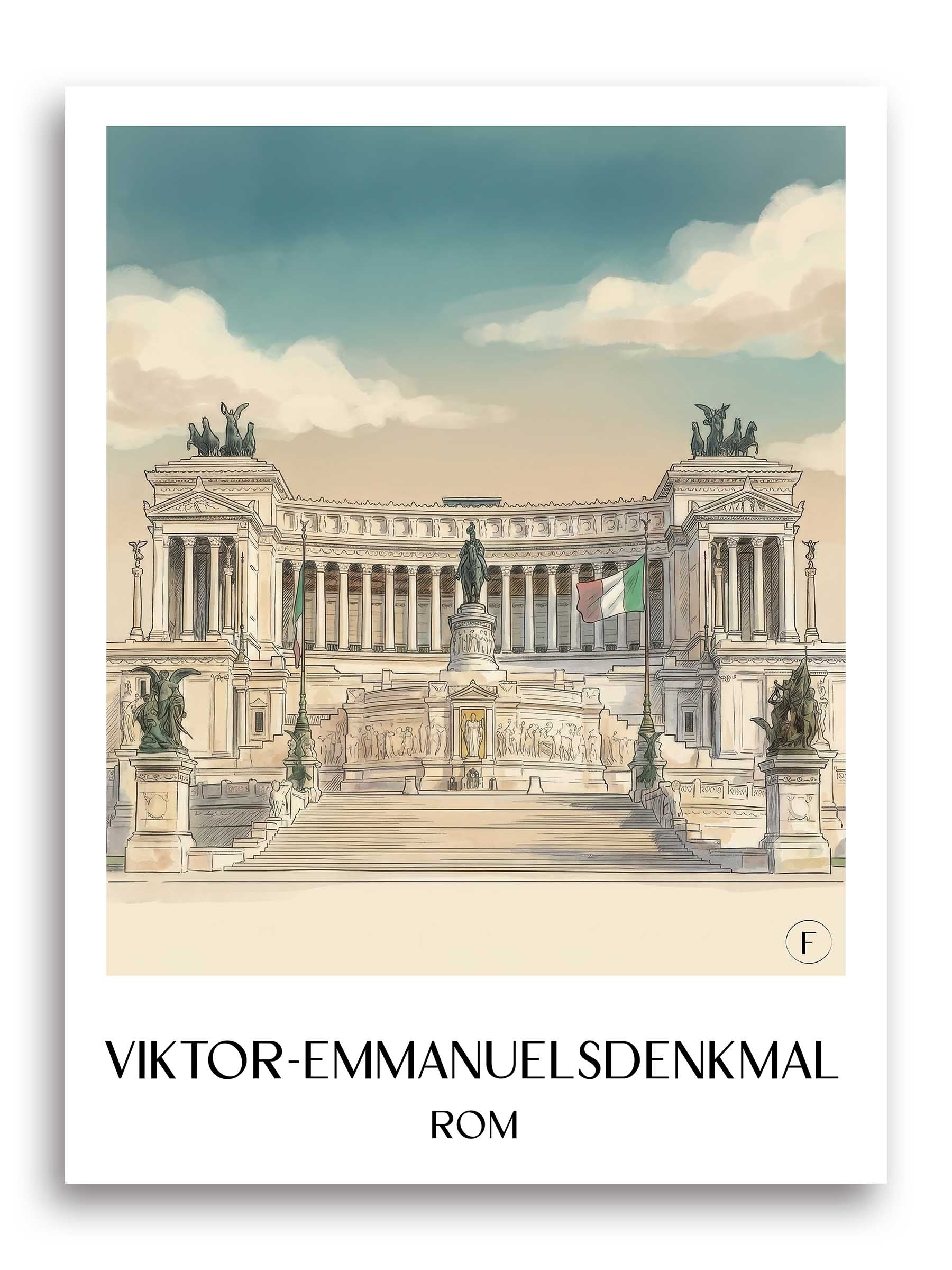 viktor-emanuelsdenkmal-rom-italien-poster-aquarell