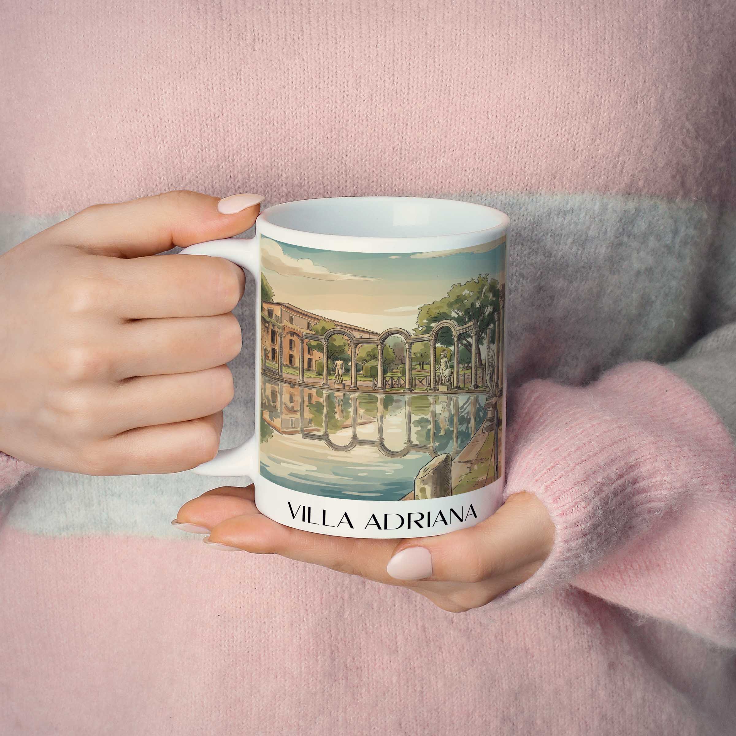 villa-adriana-tivoli-italien-kaffeebecher-aquarell