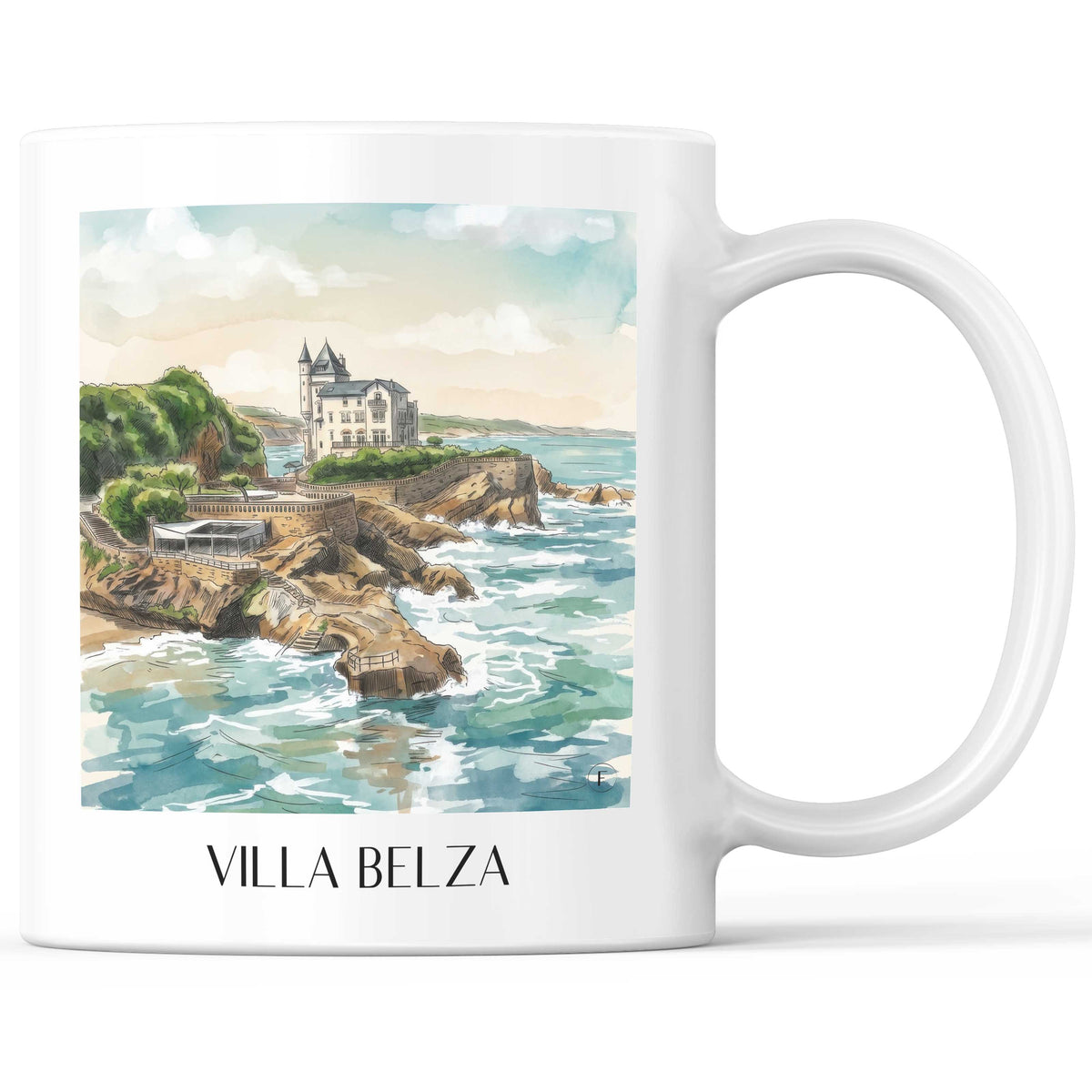 villa-belza-biarritz-frankreich-kaffeebecher-aquarell