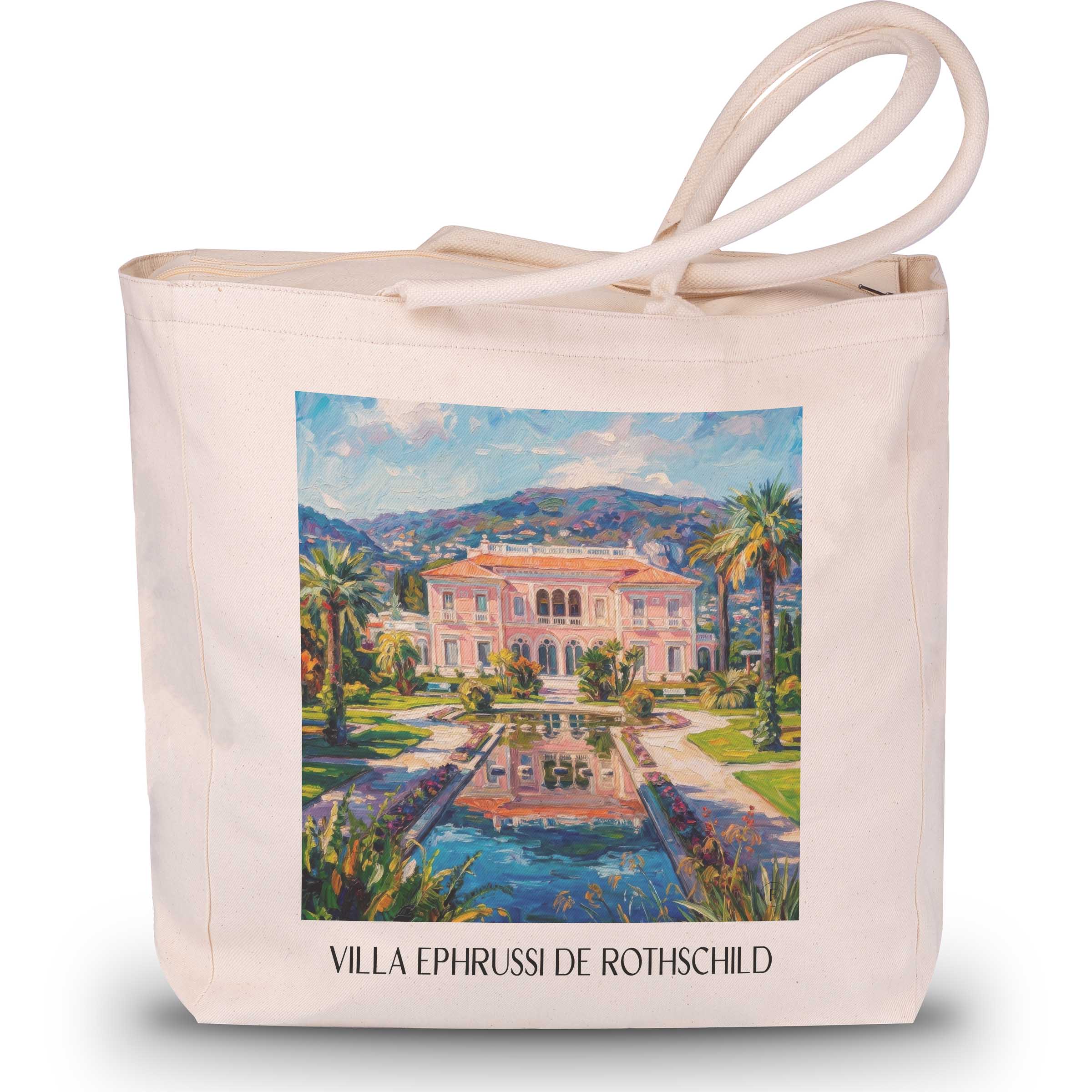 Villa Ephrussi de Rothschild Shopping Tasche - Saint-Jean-Cap-Ferrat - Frankreich Tote Bag - Einkaufstasche im Ölgemälde Stil - favplace