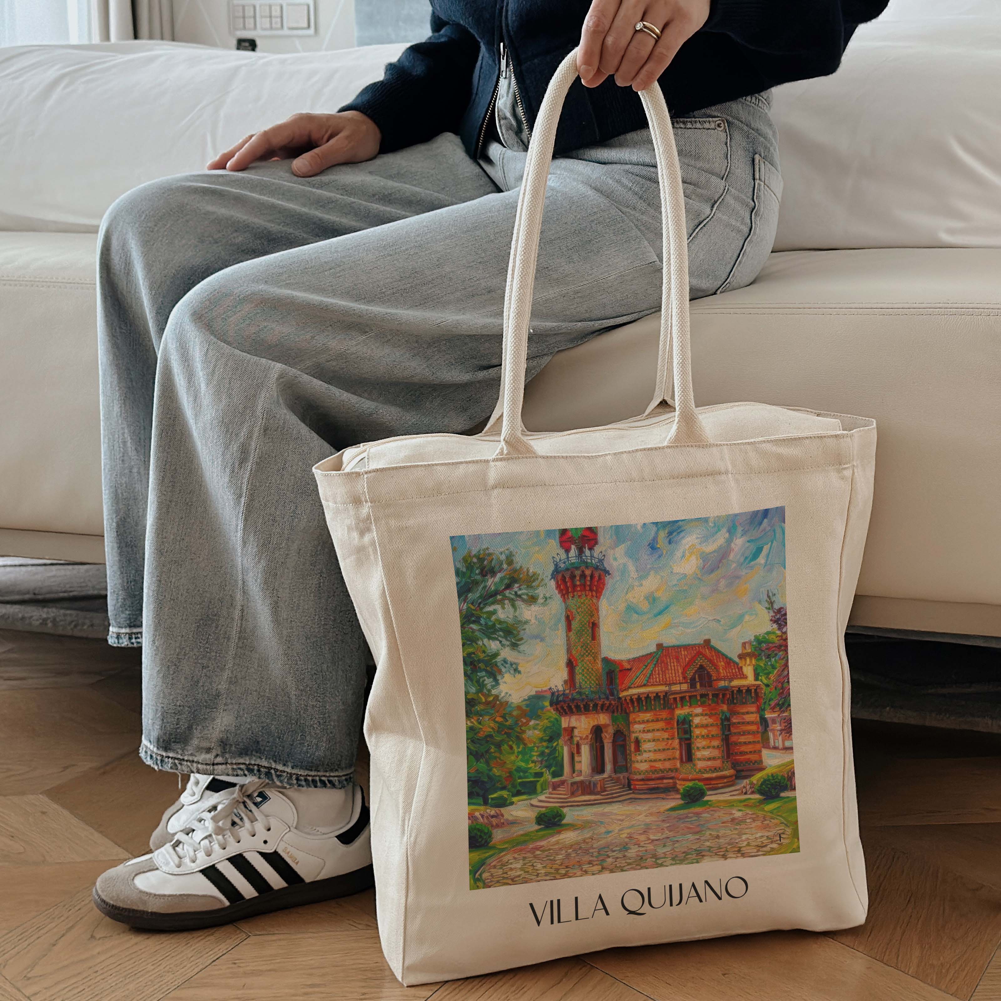 villa-quijano-comillas-spanien-einkaufstasche-oil-painting-oelgemaelde