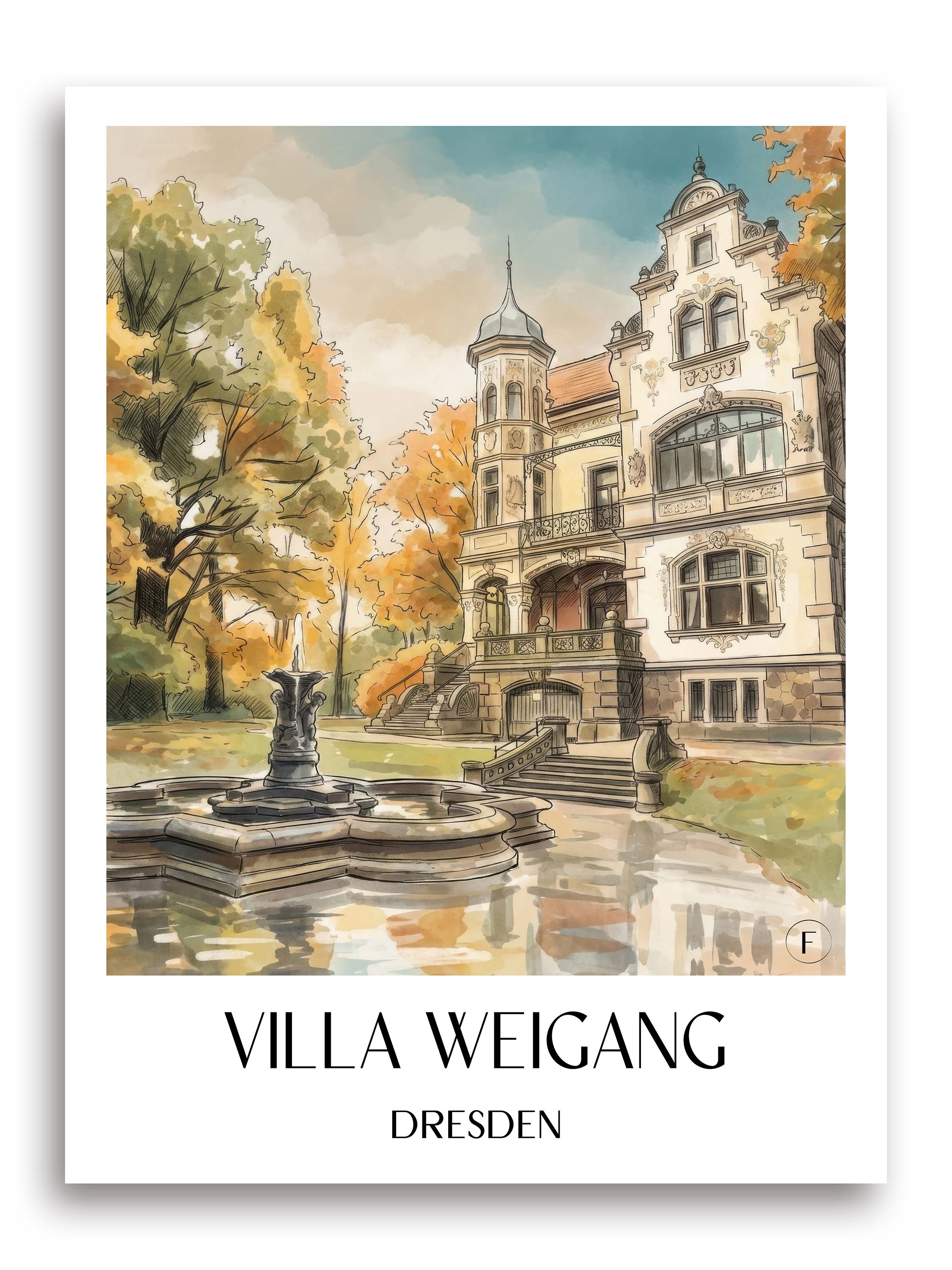 villa-weigang-dresden-deutschland-poster-aquarell