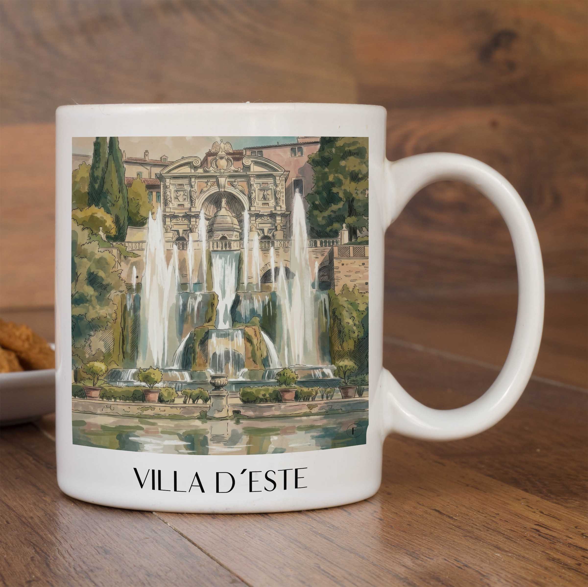villa-d´este-tivoli-italien-kaffeebecher-aquarell