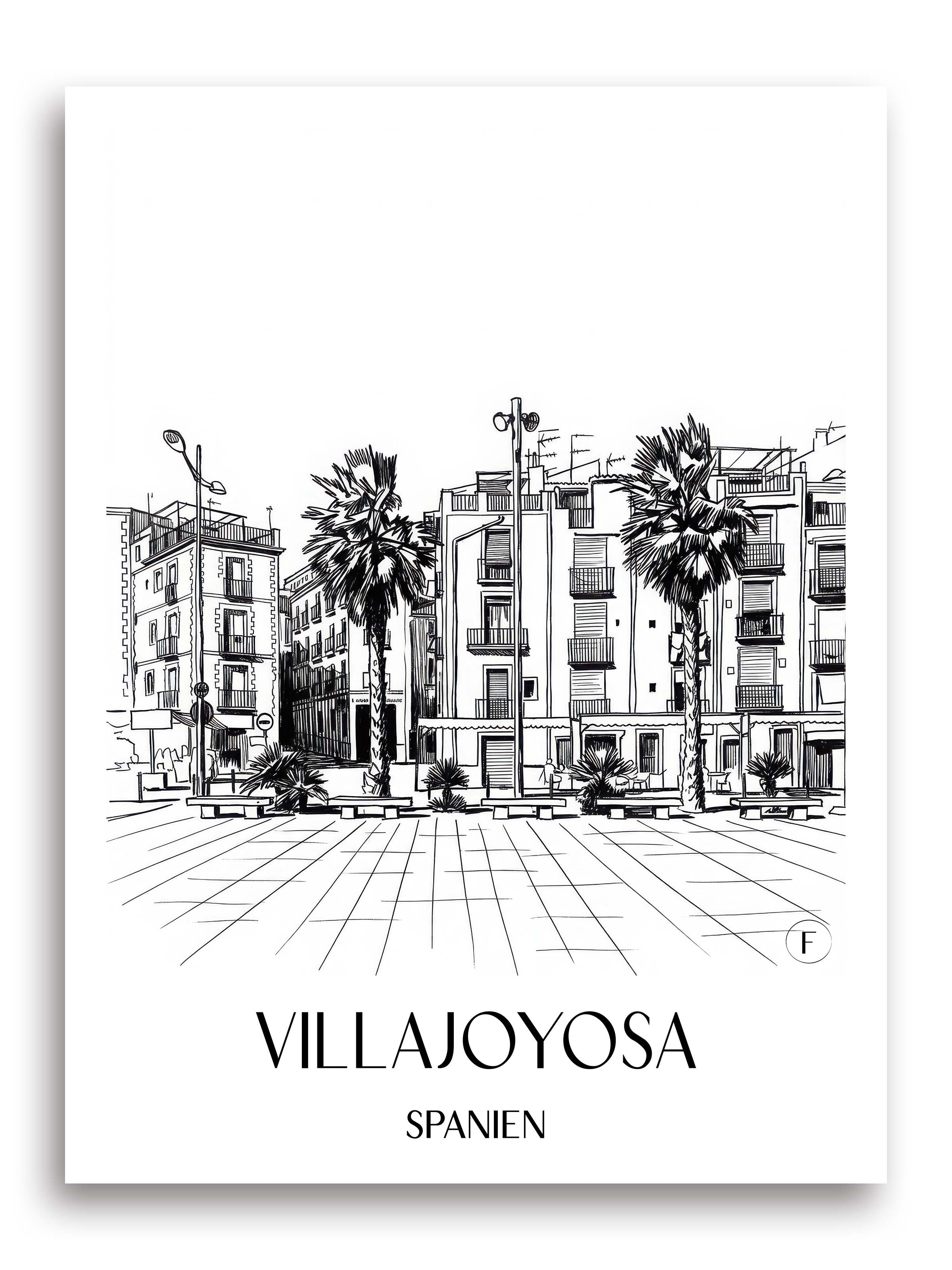 villajoyosa-spanien-spanien-poster-skizze