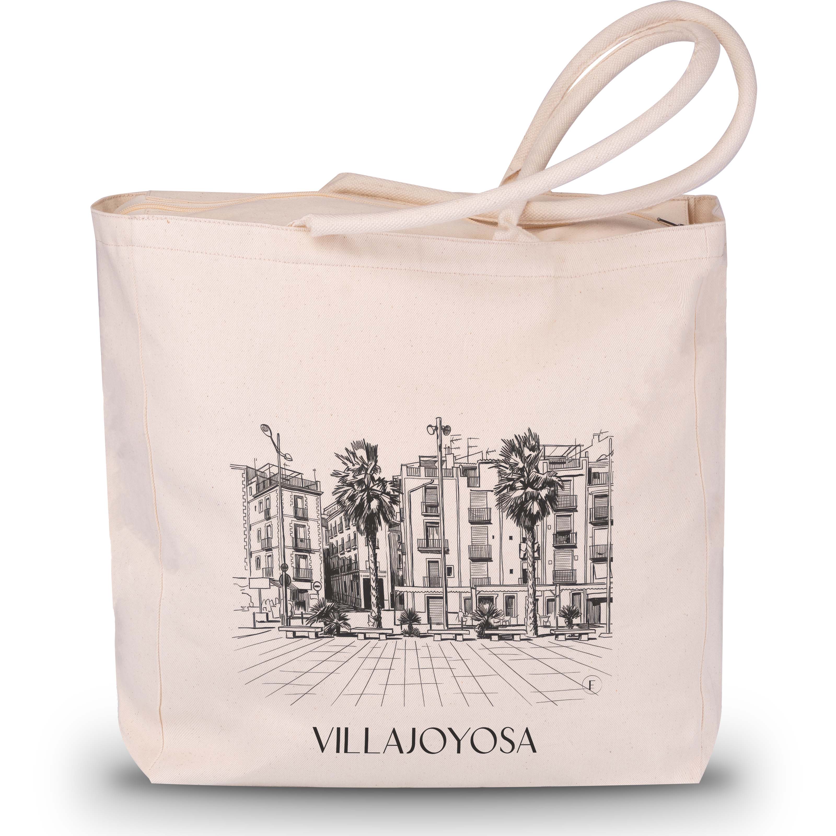 villajoyosa-spanien-spanien-einkaufstasche-skizze