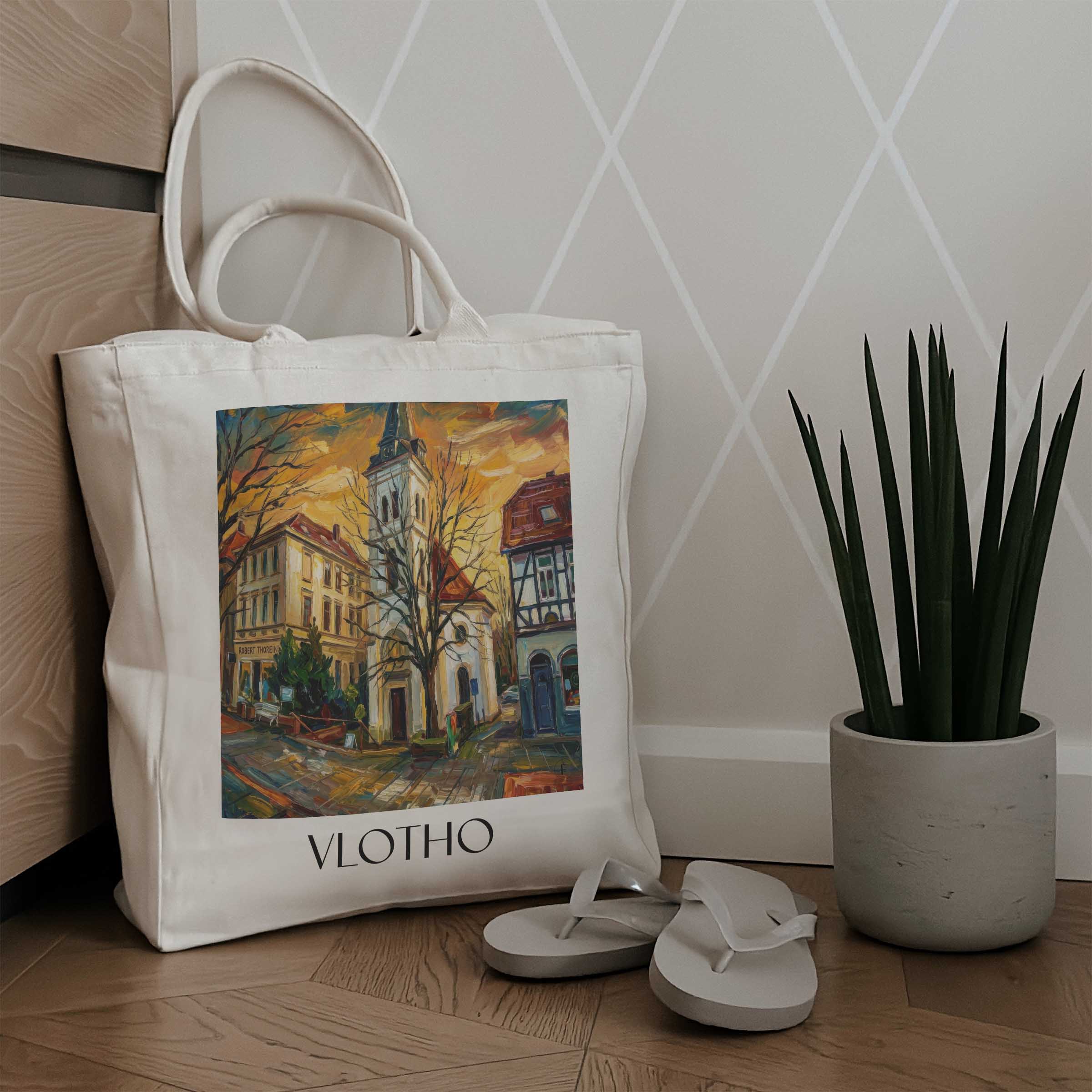 vlotho-herford-deutschland-einkaufstasche-oil-painting-oelgemaelde