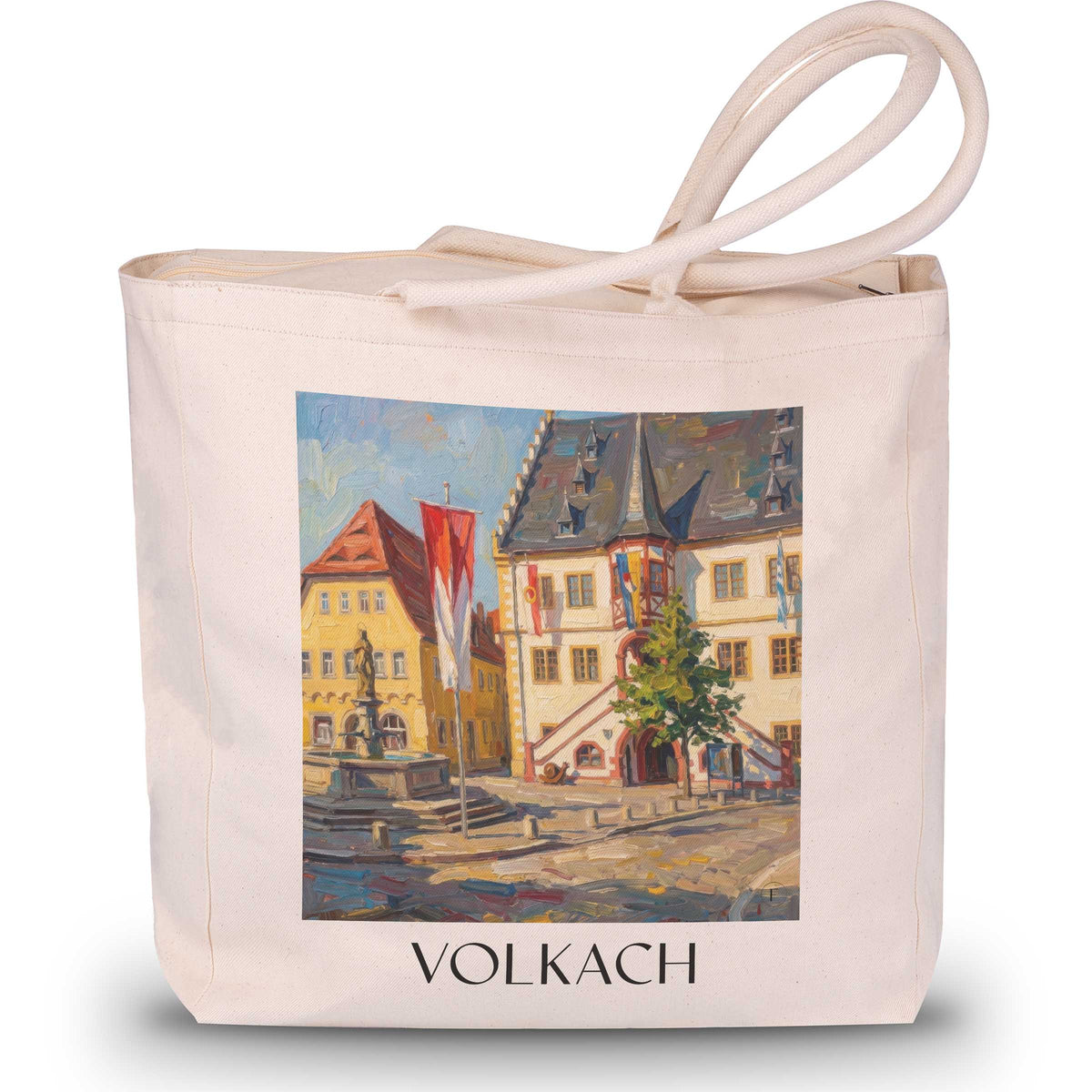 volkach-mainschleife-deutschland-einkaufstasche-oil-painting-oelgemaelde