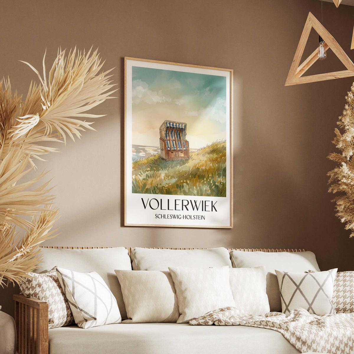 vollerwiek-schleswig-holstein-deutschland-poster-aquarell