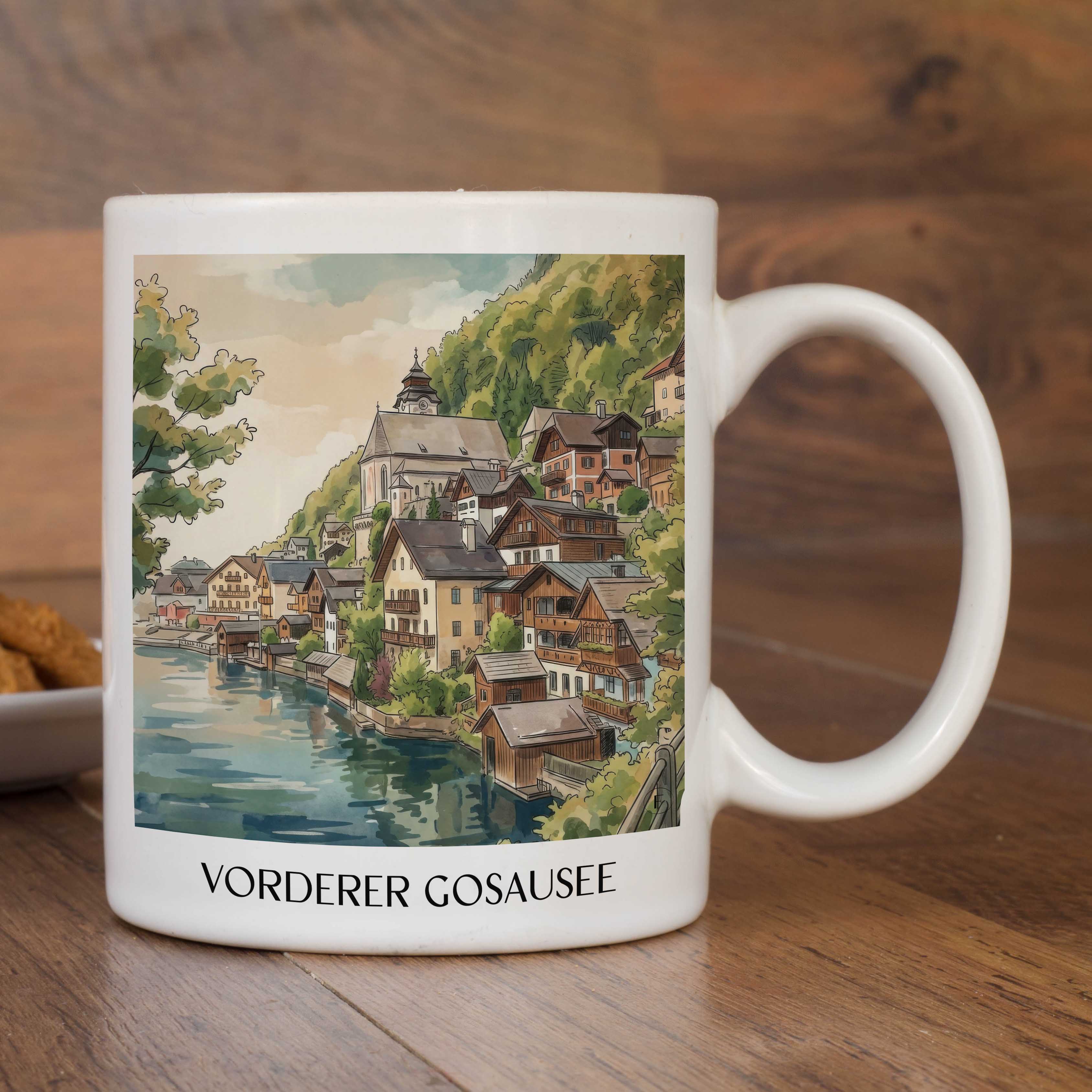 vorderer-gosausee-österreich-österreich-kaffeebecher-aquarell