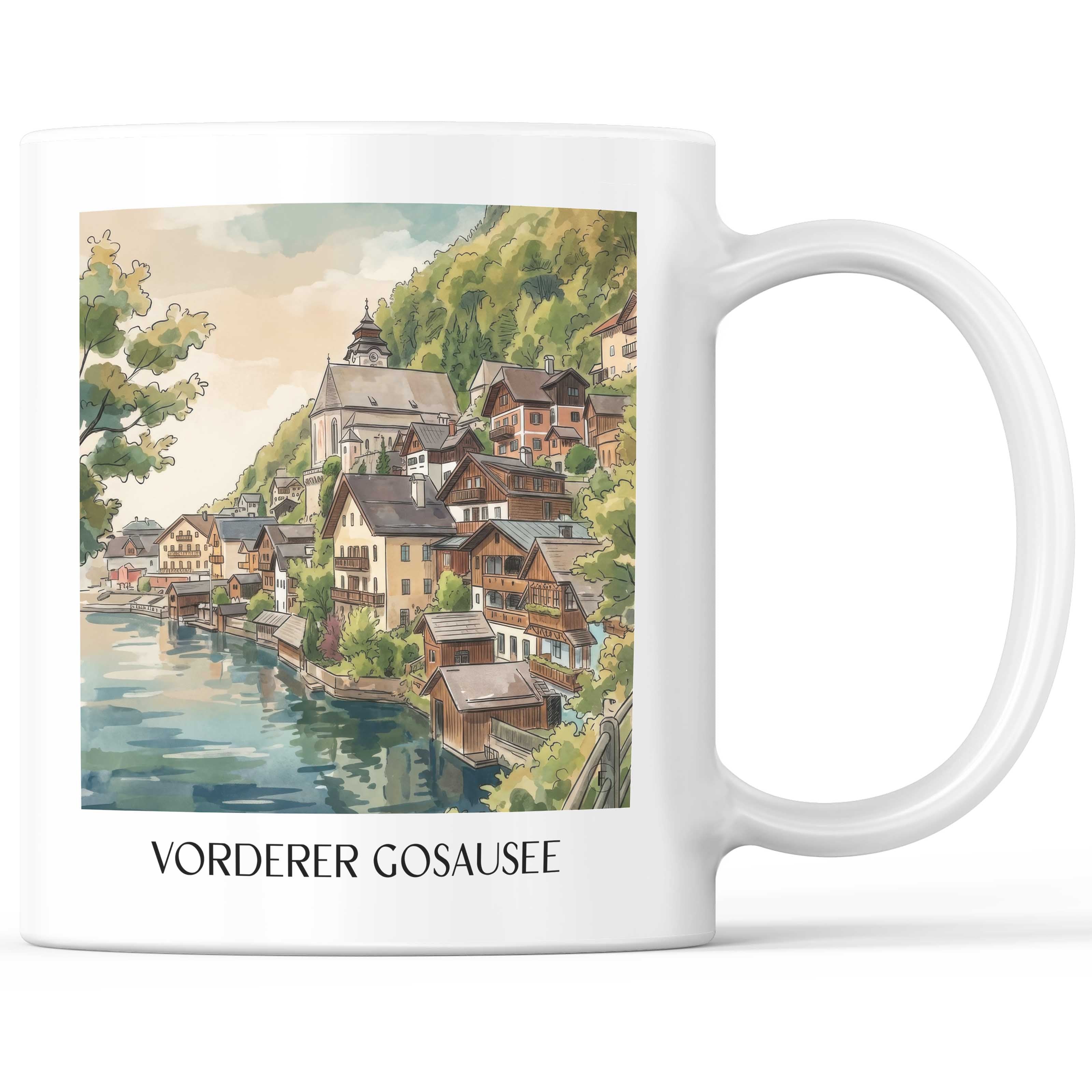 vorderer-gosausee-österreich-österreich-kaffeebecher-aquarell