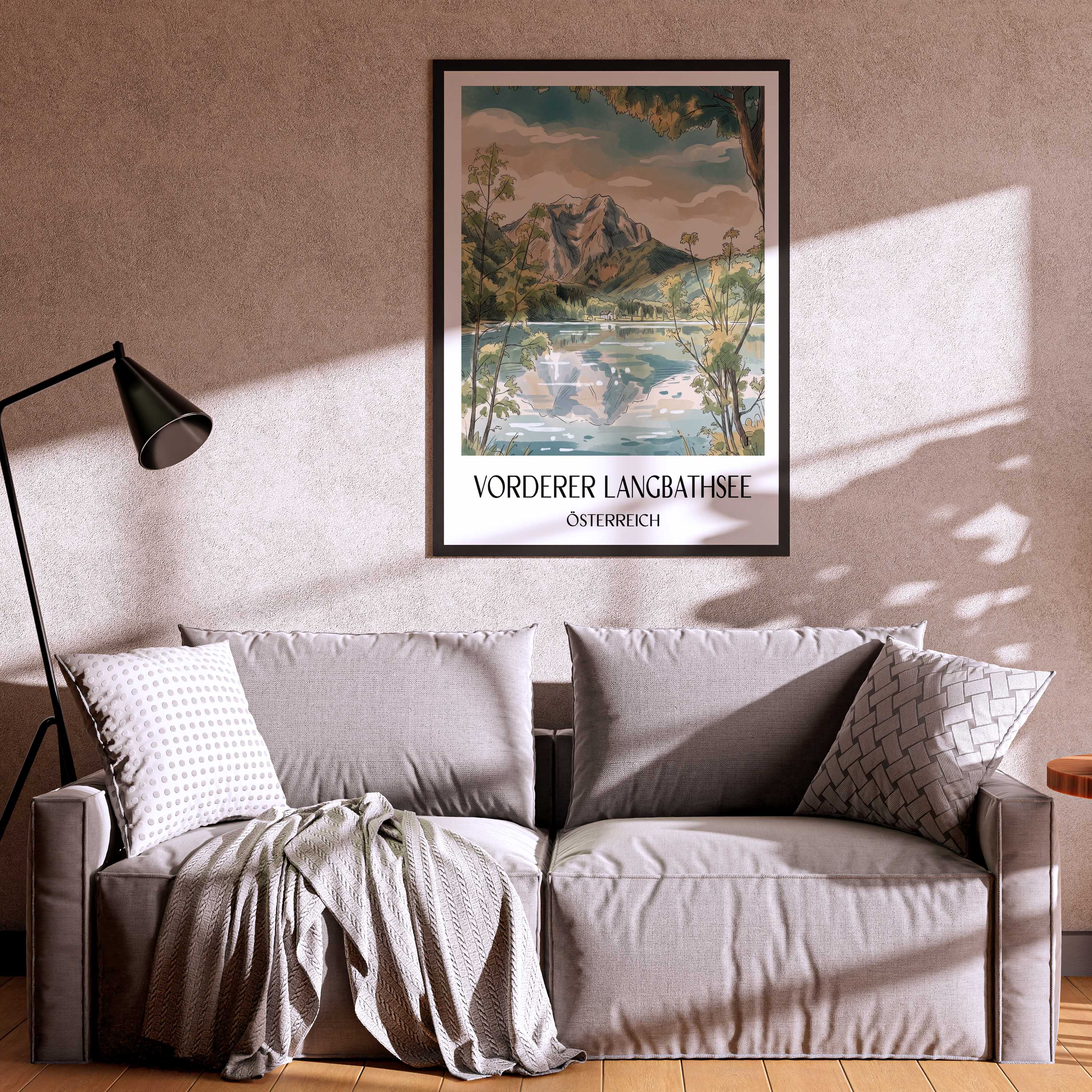 vorderer-langbathsee-österreich-österreich-poster-aquarell