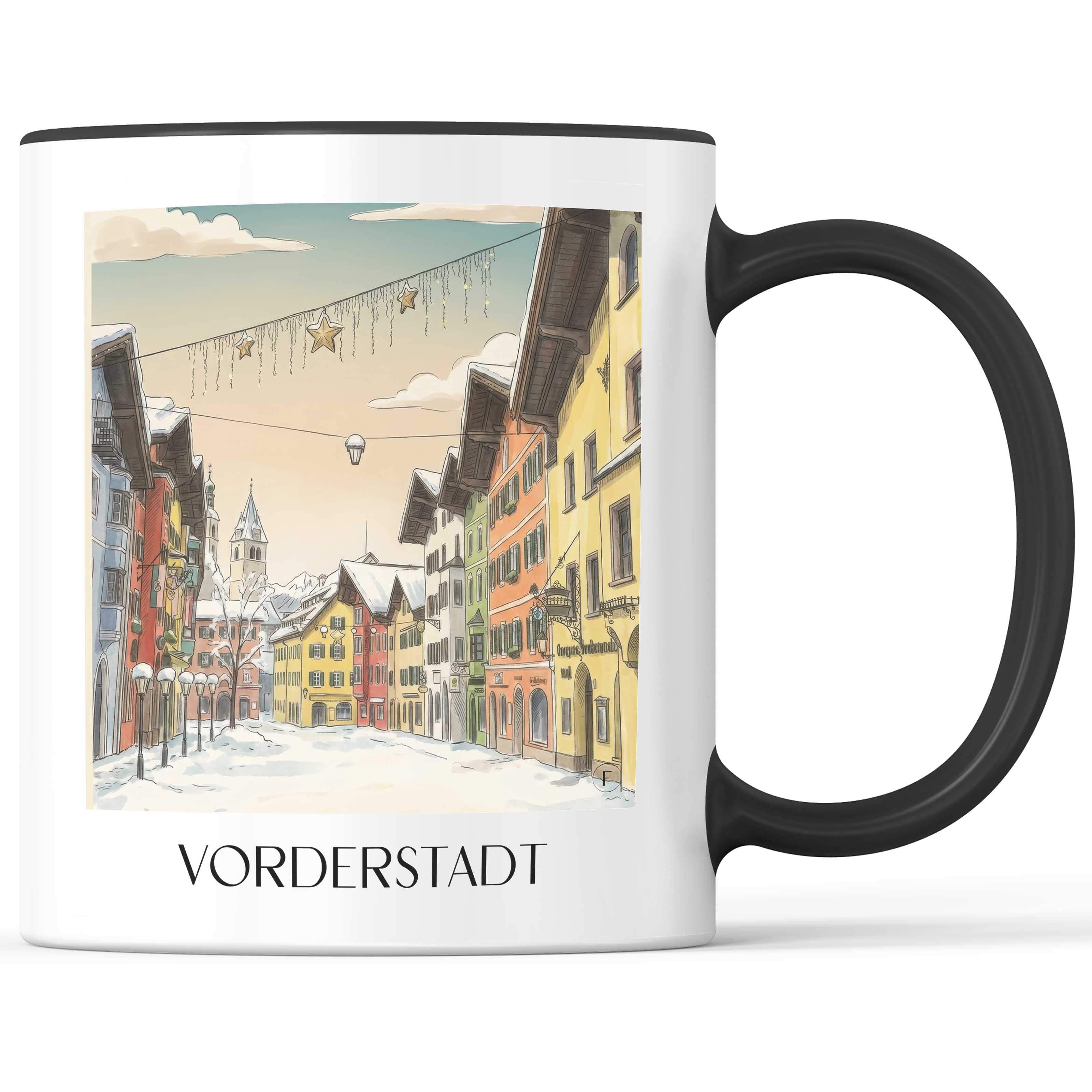 vorderstadt-kitzbühel-österreich-kaffeebecher-aquarell
