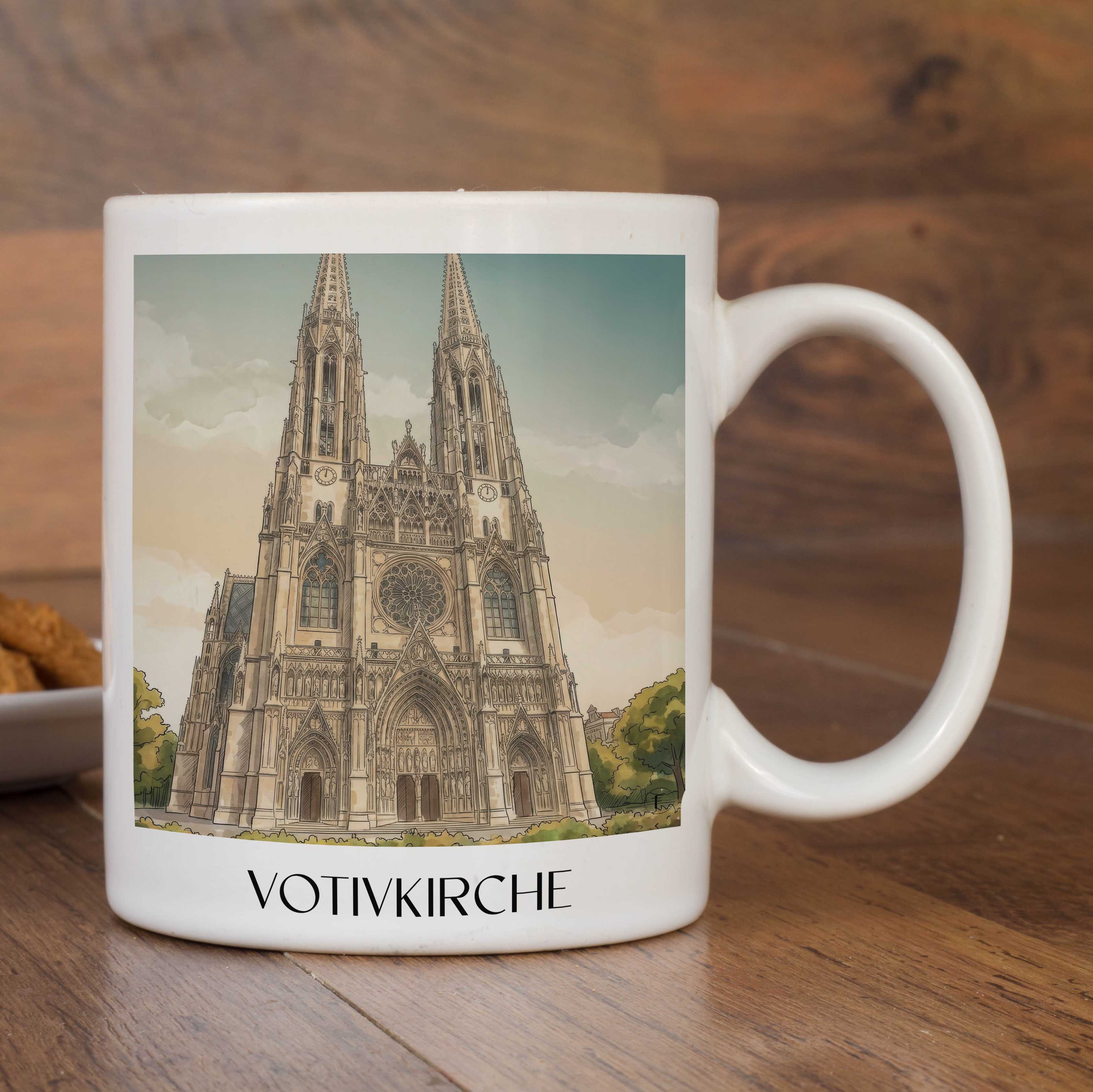 votivkirche-wien-österreich-kaffeebecher-aquarell