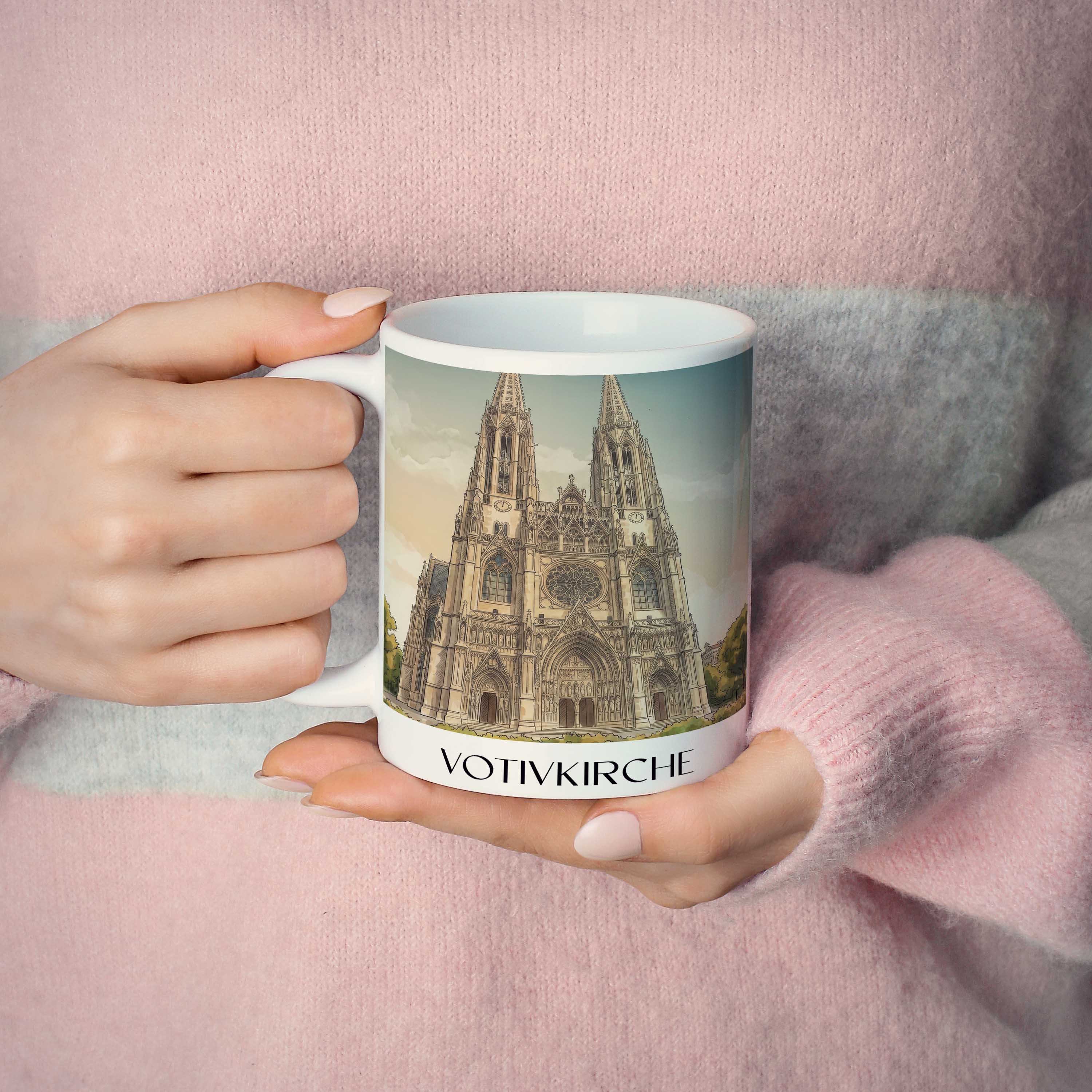 votivkirche-wien-österreich-kaffeebecher-aquarell