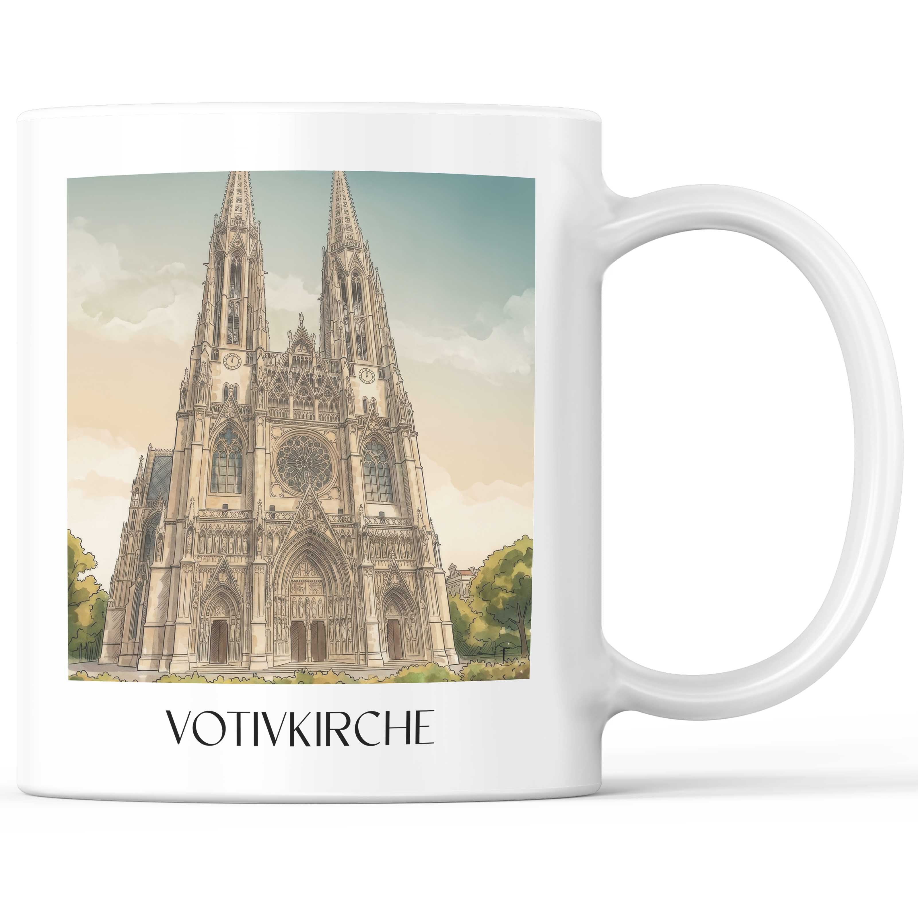 votivkirche-wien-österreich-kaffeebecher-aquarell