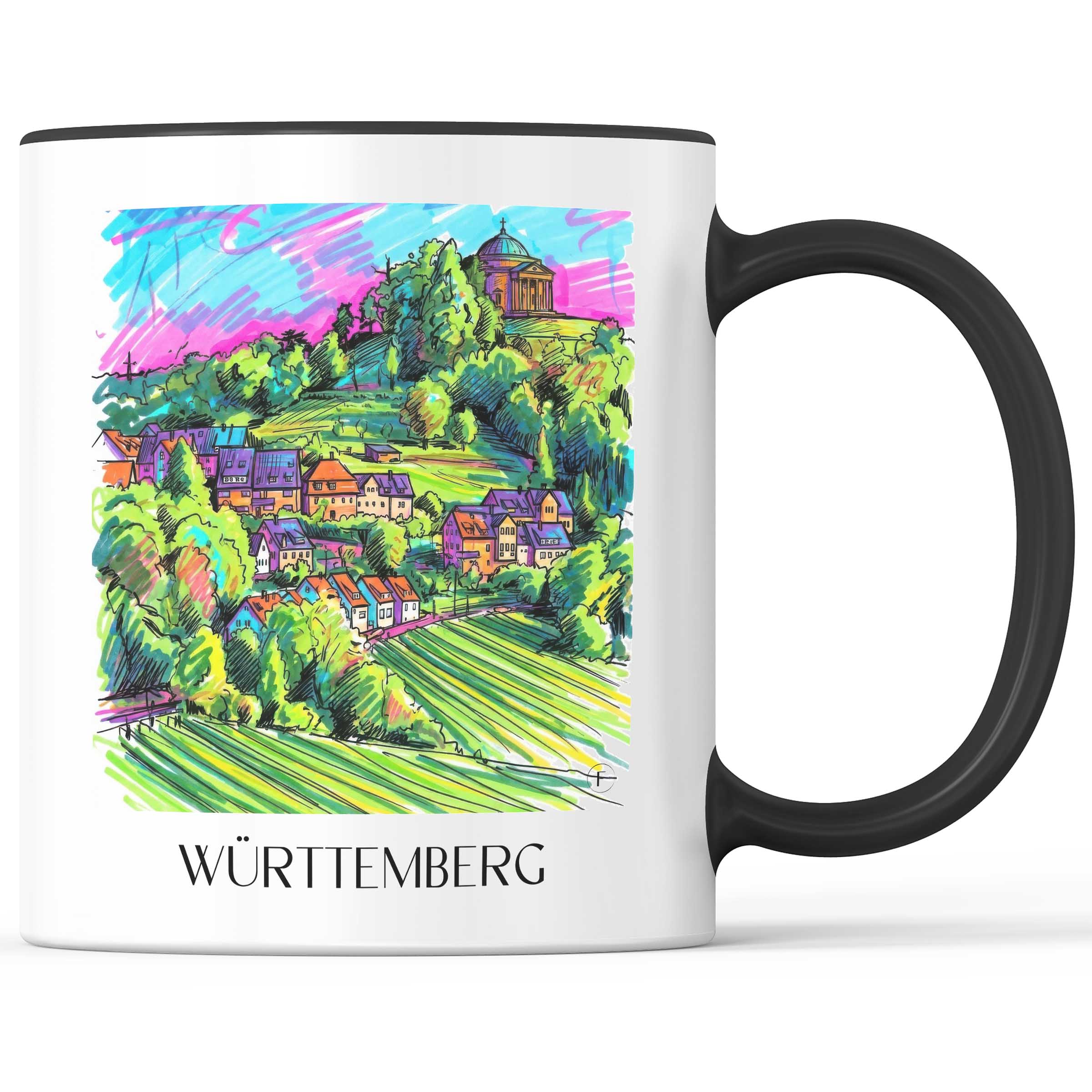 Württemberg Kaffeebecher - Stuttgart - Deutschland Becher - Kaffeetasse im Tag Graffiti Stil