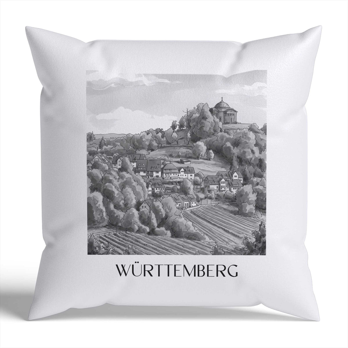 württemberg-stuttgart-deutschland-kissenbezug-aquarell-schwarz-weiss