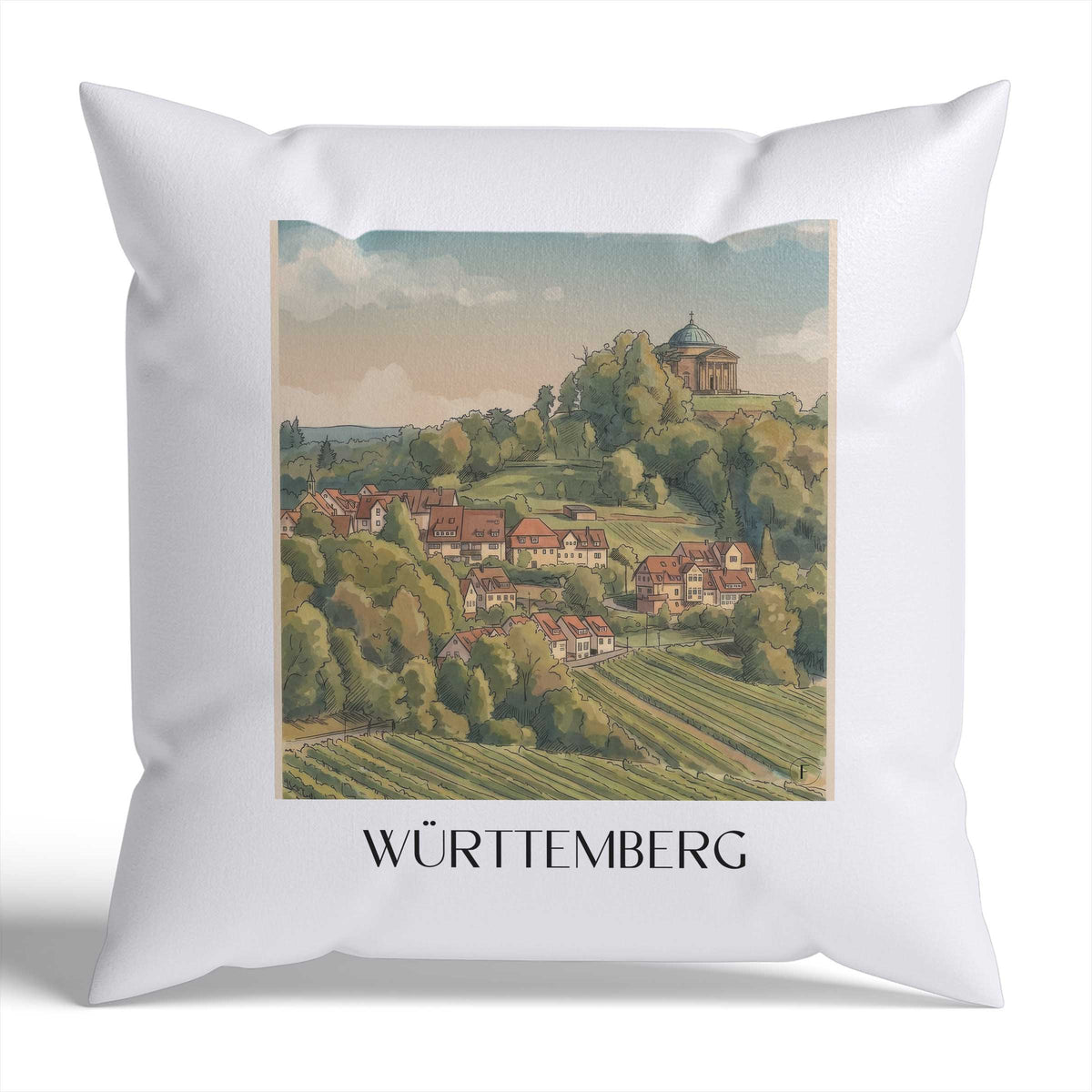 württemberg-stuttgart-deutschland-kissenbezug-aquarell