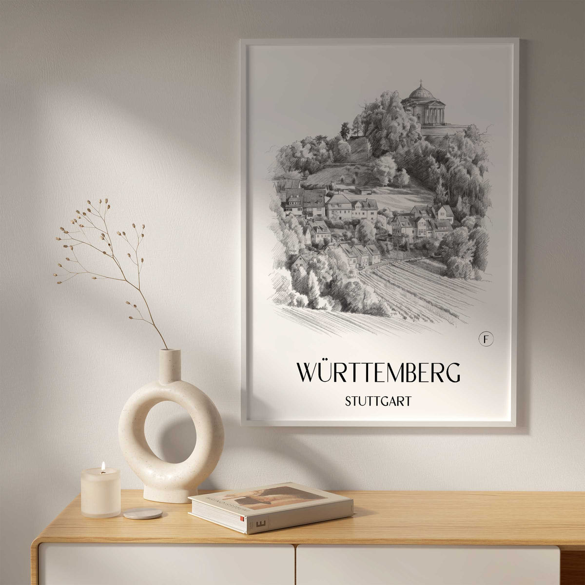 württemberg-stuttgart-deutschland-poster-bleistift-zeichnung-drawing