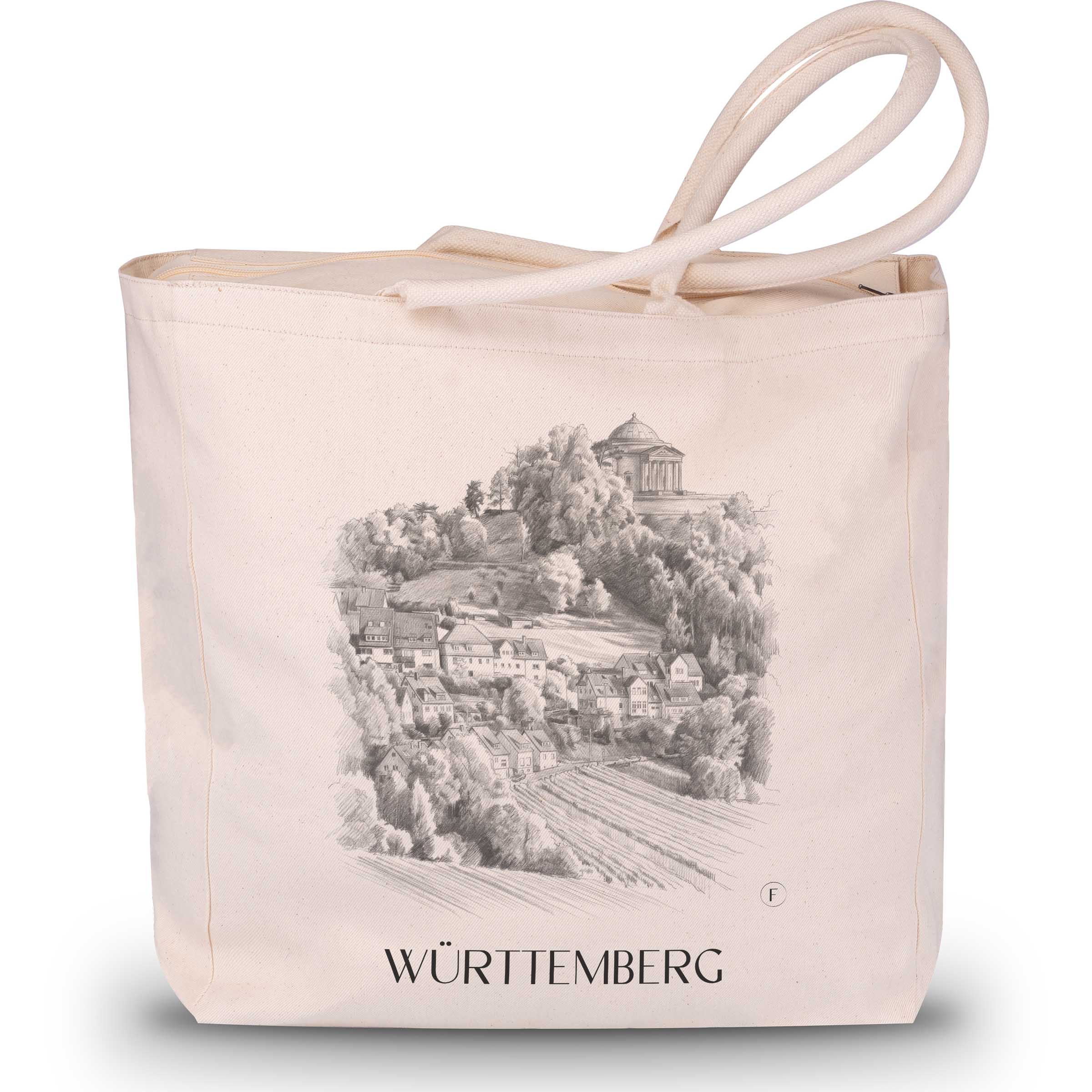 württemberg-stuttgart-deutschland-einkaufstasche-bleistift-zeichnung-drawing