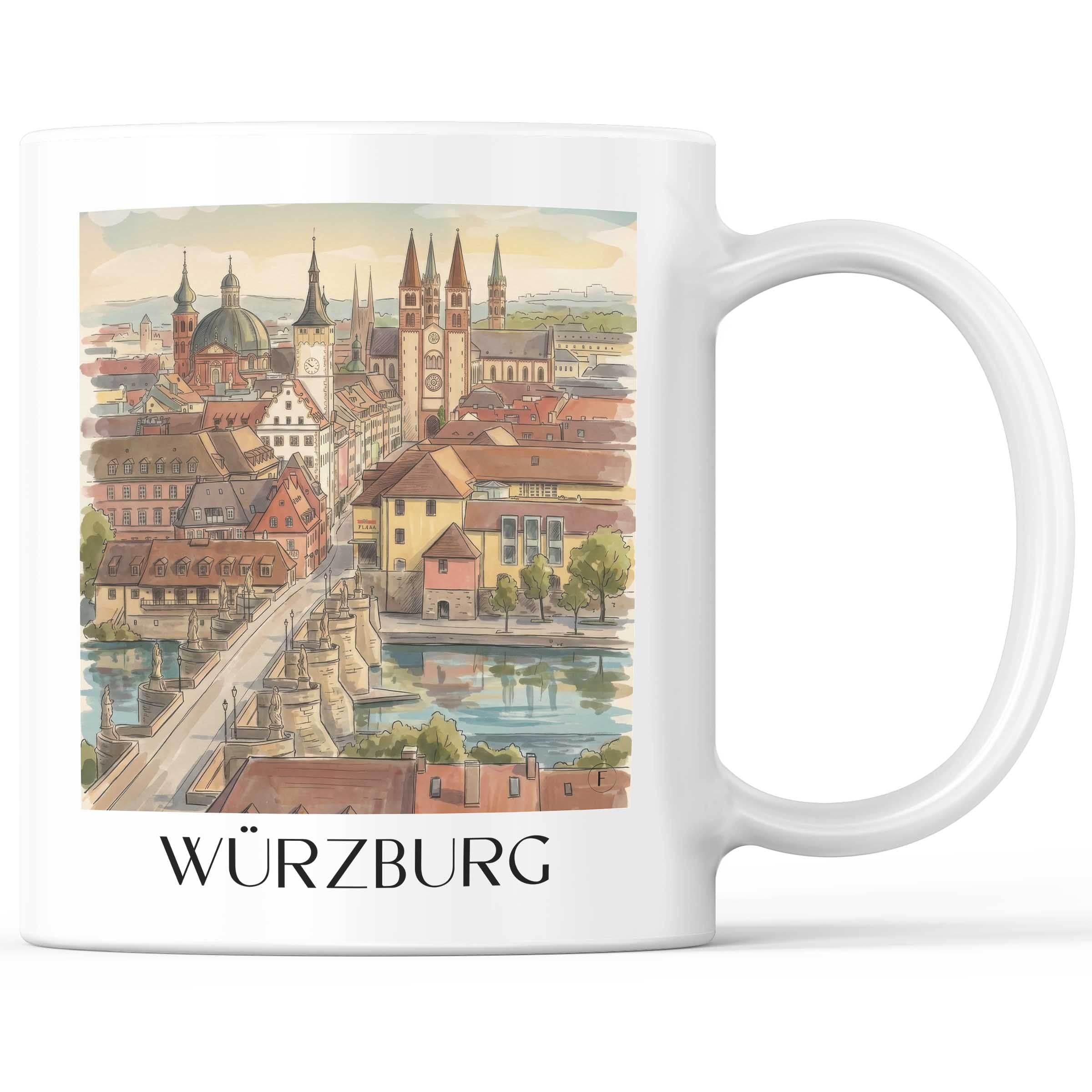 würzburg-franken-deutschland-kaffeebecher-aquarell