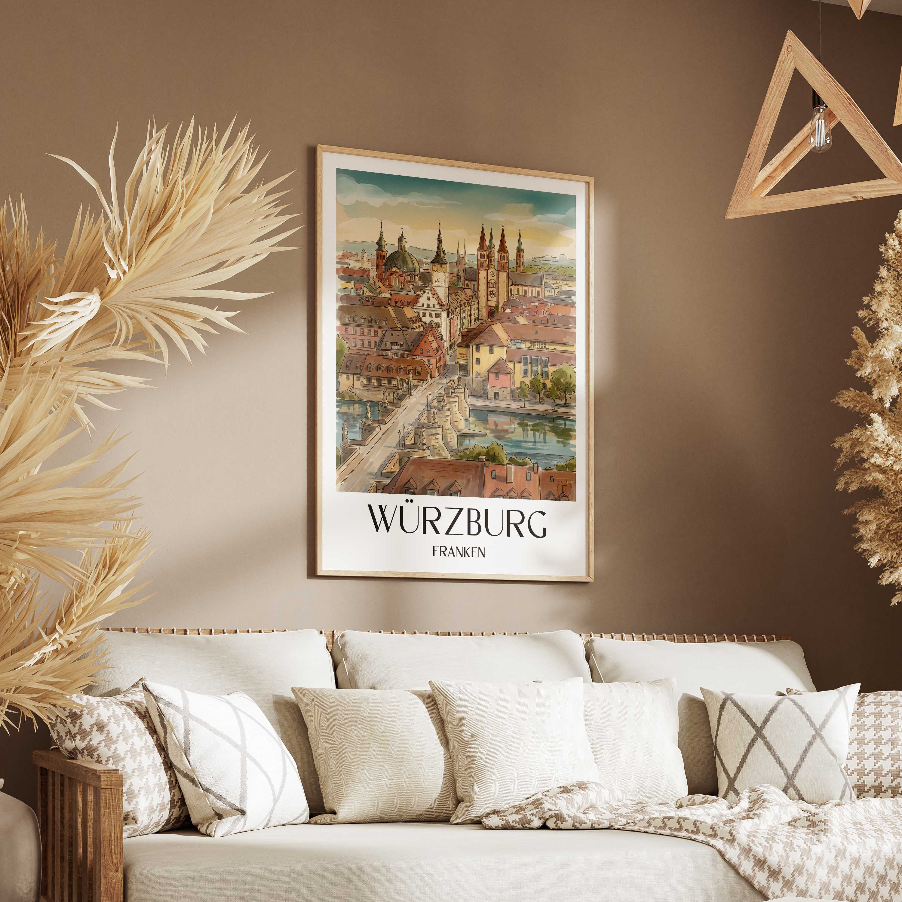 würzburg-franken-deutschland-poster-aquarell