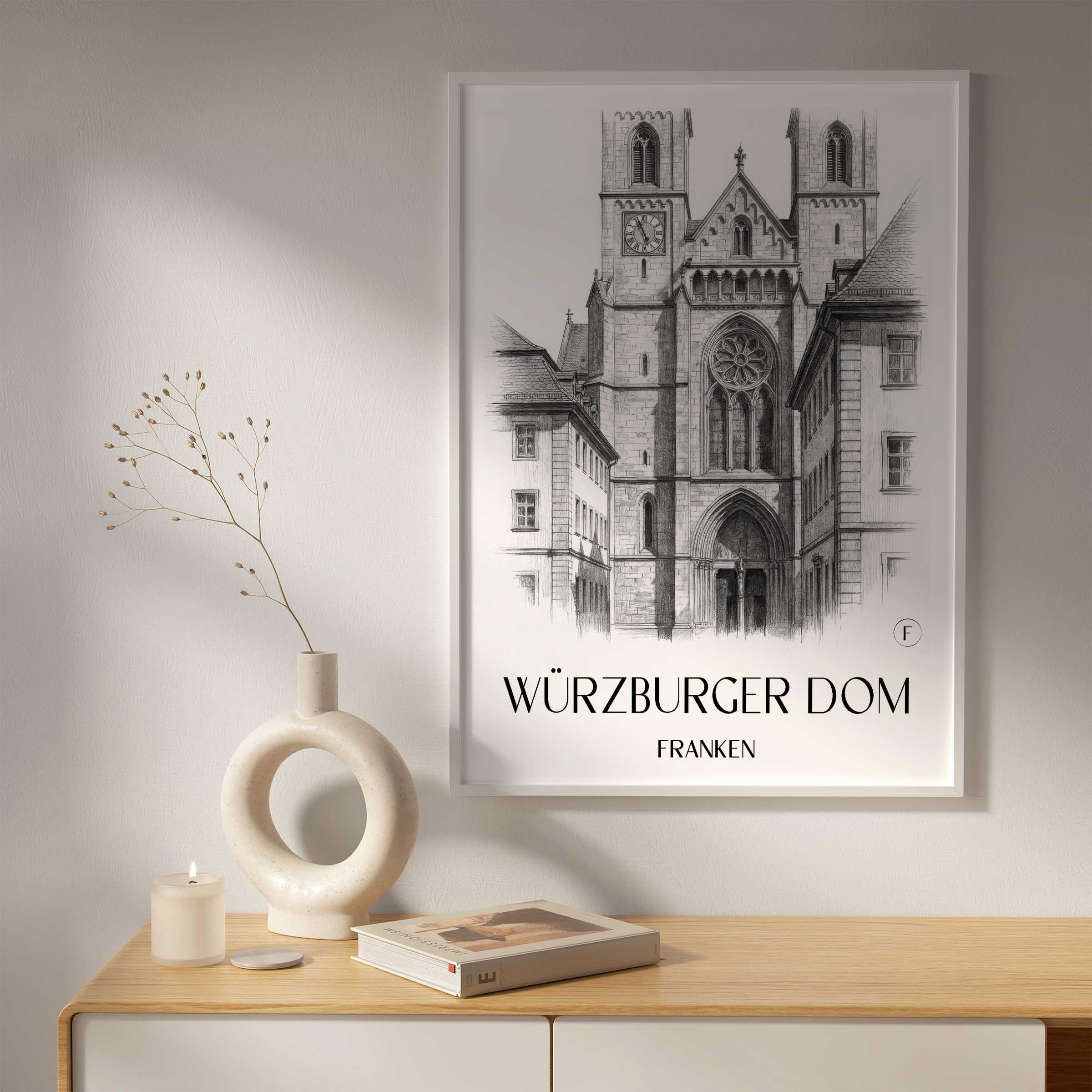 würzburger-dom-franken-deutschland-poster-bleistift-zeichnung-drawing
