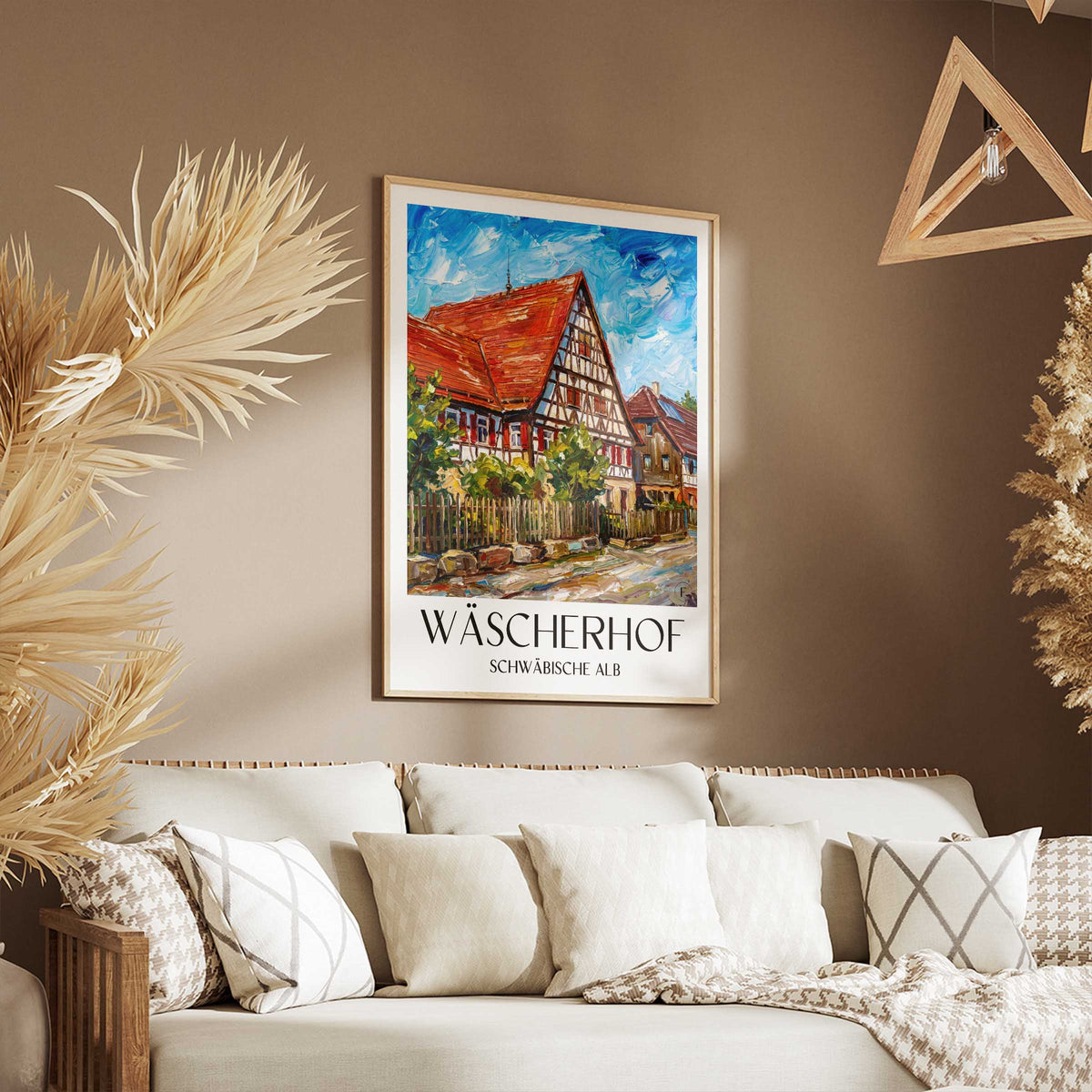 wäscherhof-schwäbische-alb-deutschland-poster-oil-painting-oelgemaelde