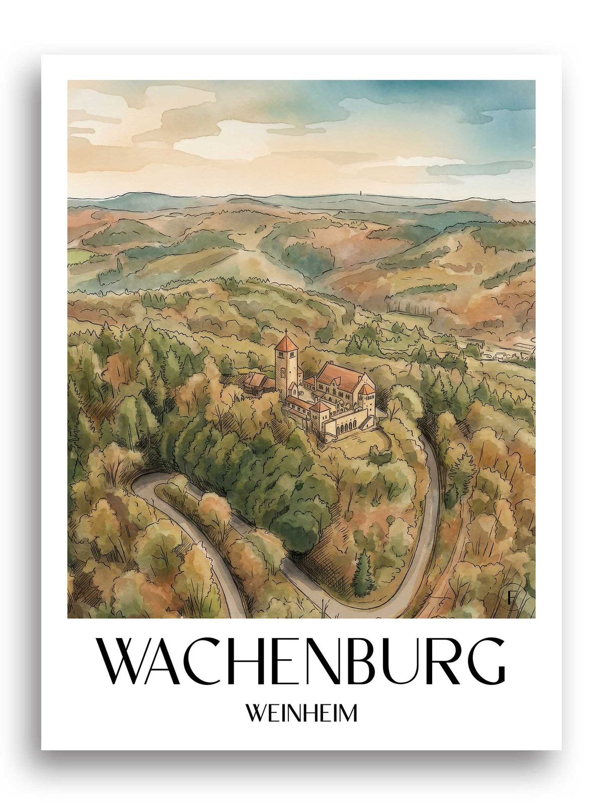 wachenburg-weinheim-deutschland-poster-aquarell