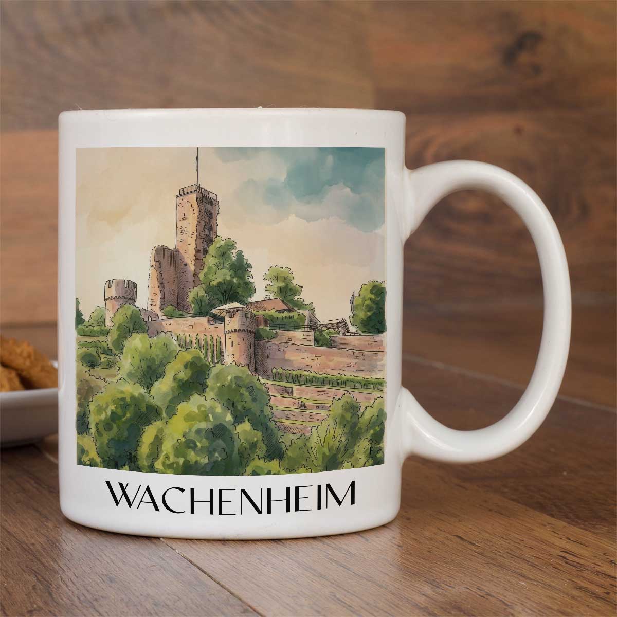 wachenheim-pfälzer-weinstraße-deutschland-kaffeebecher-aquarell