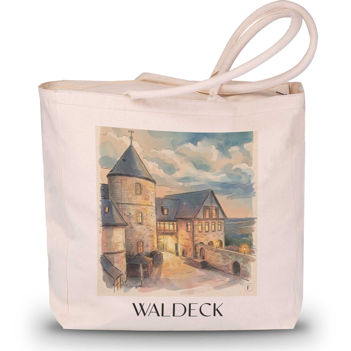 waldeck-hessen-deutschland-einkaufstasche-aquarell
