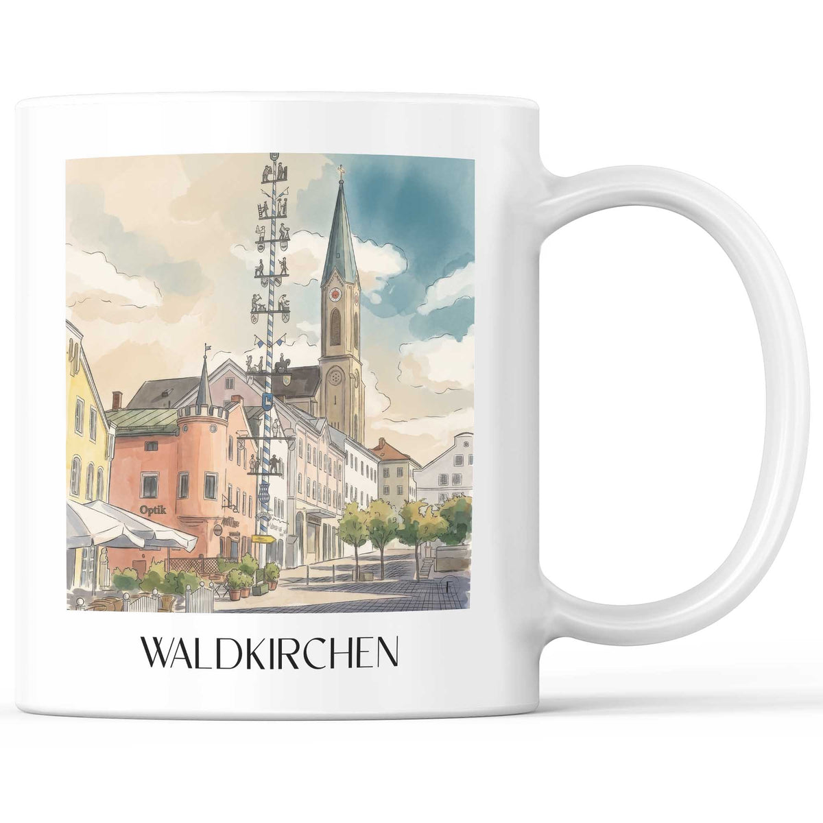 waldkirchen-bayerischer-wald-deutschland-kaffeebecher-aquarell