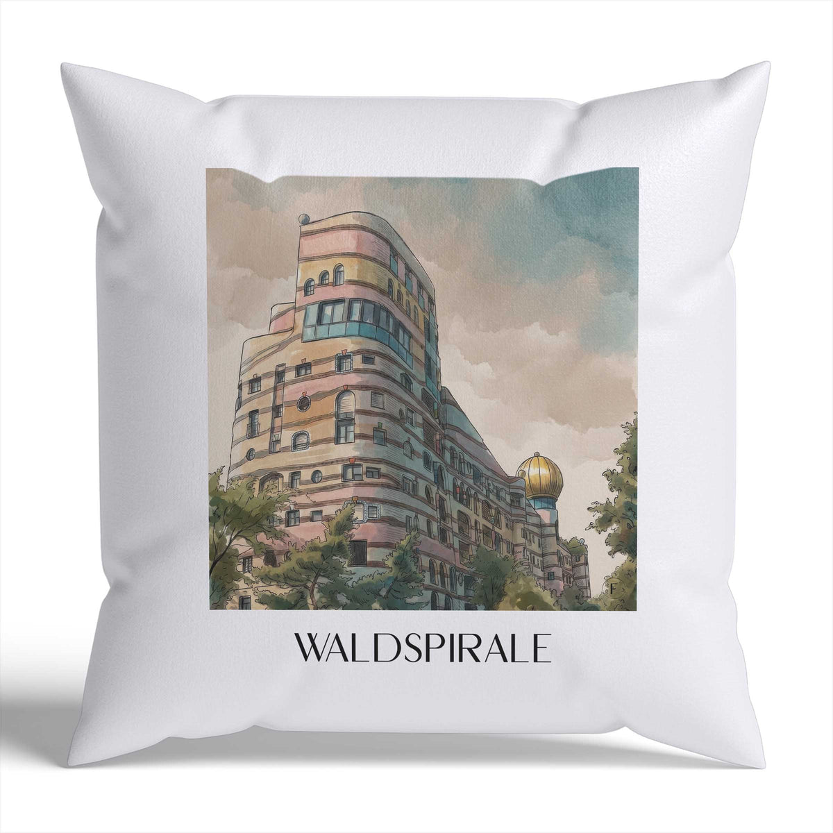 waldspirale-darmstadt-deutschland-kissenbezug-aquarell
