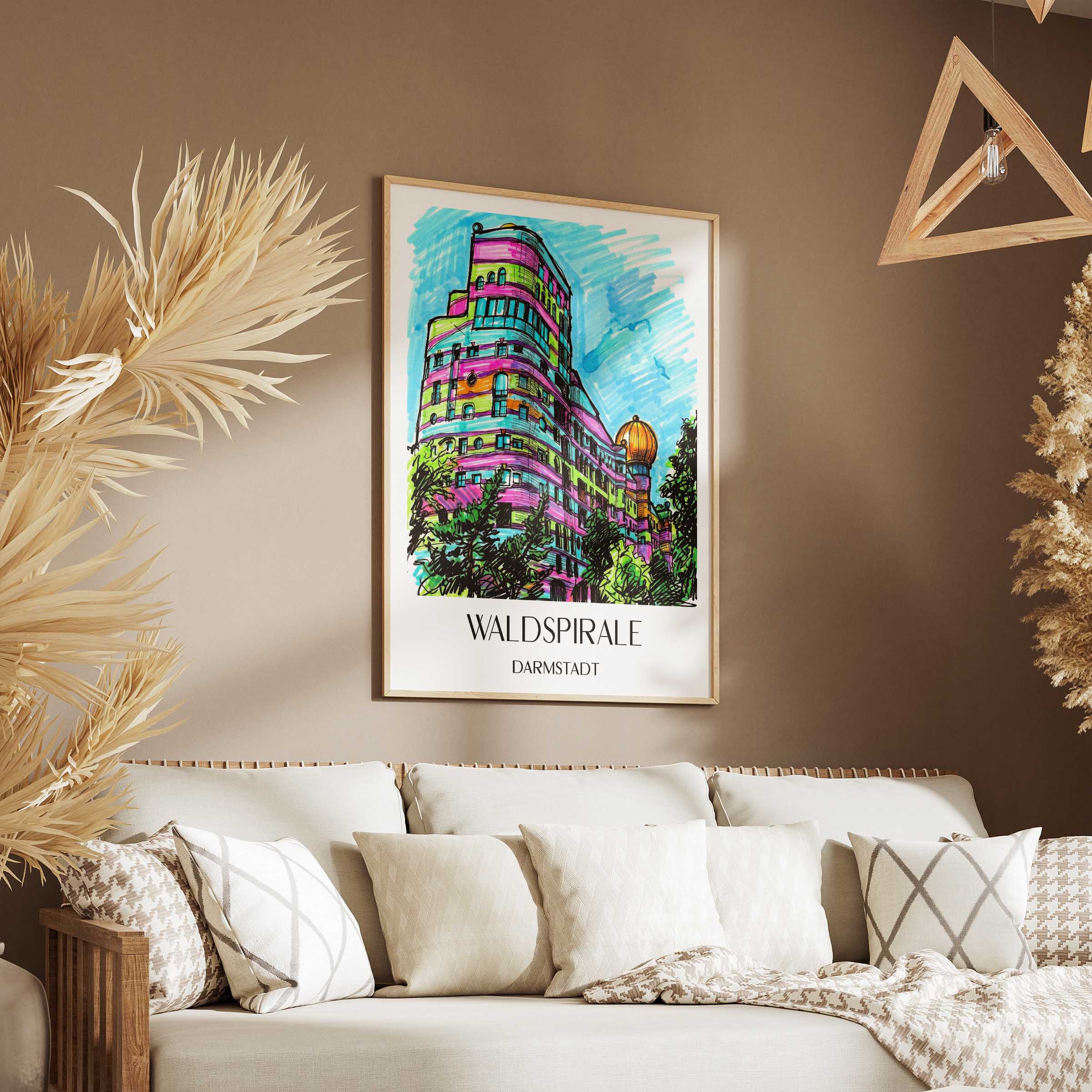 waldspirale-darmstadt-deutschland-poster-graffiti