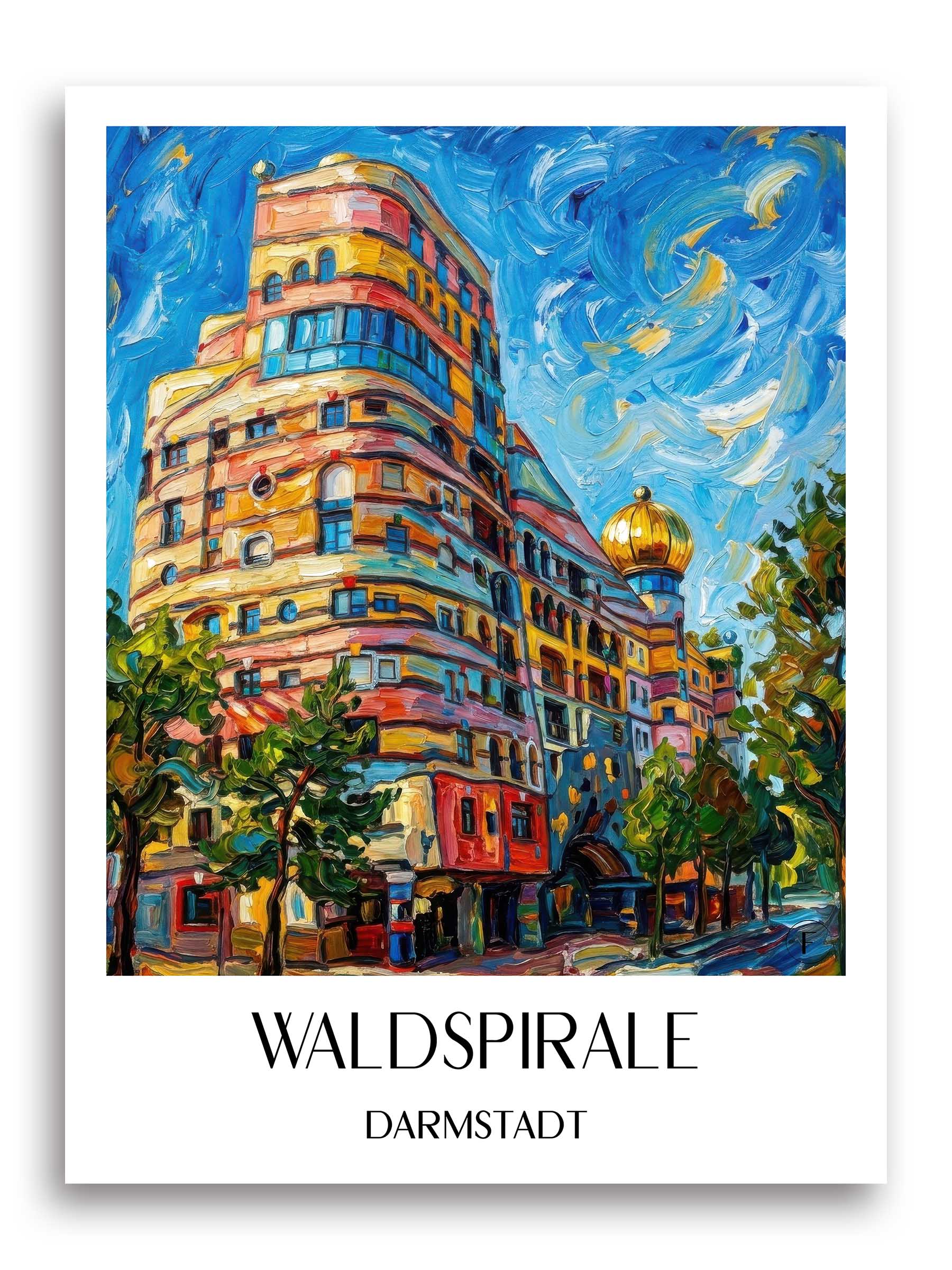 waldspirale-darmstadt-deutschland-poster-oil-painting-oelgemaelde