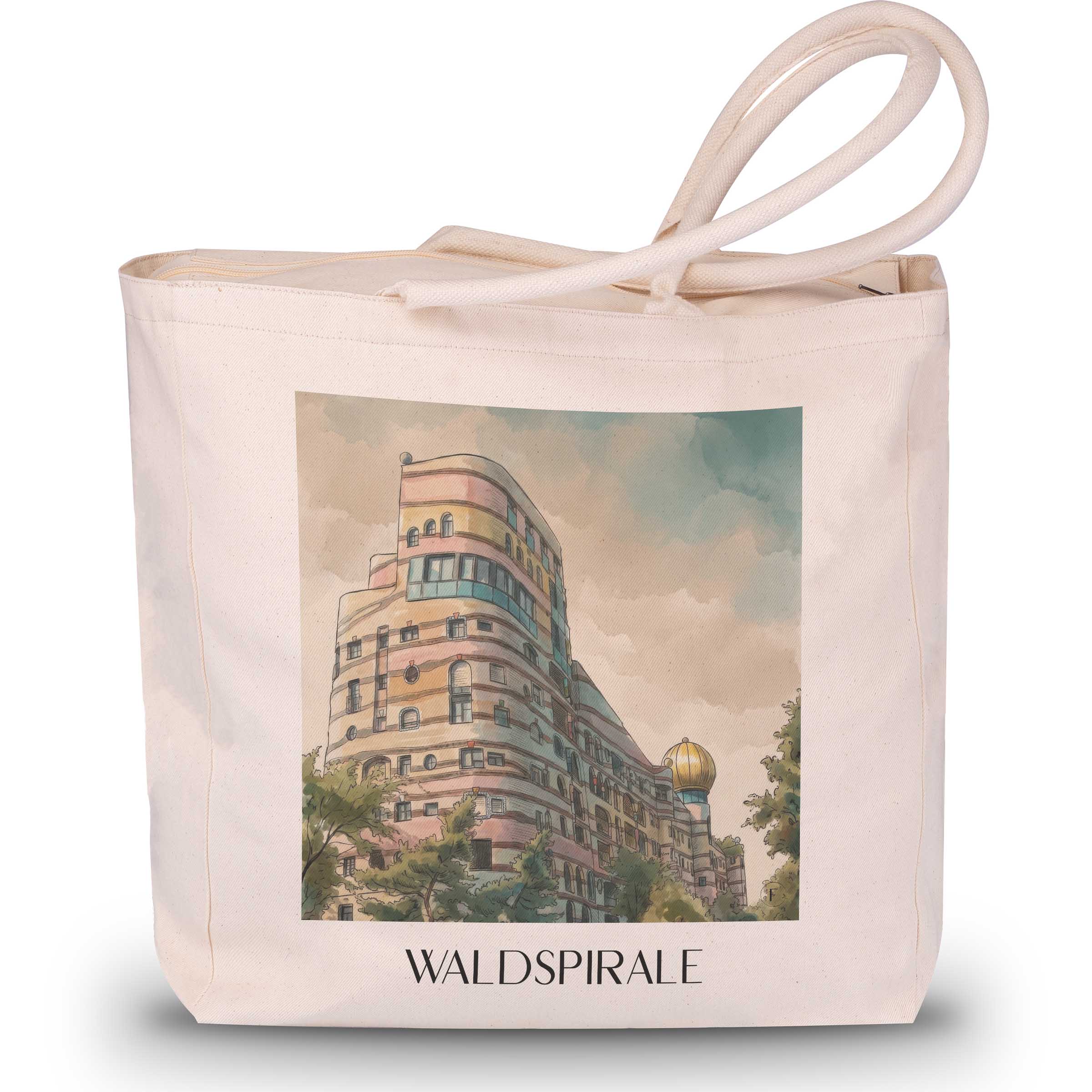 waldspirale-darmstadt-deutschland-einkaufstasche-aquarell