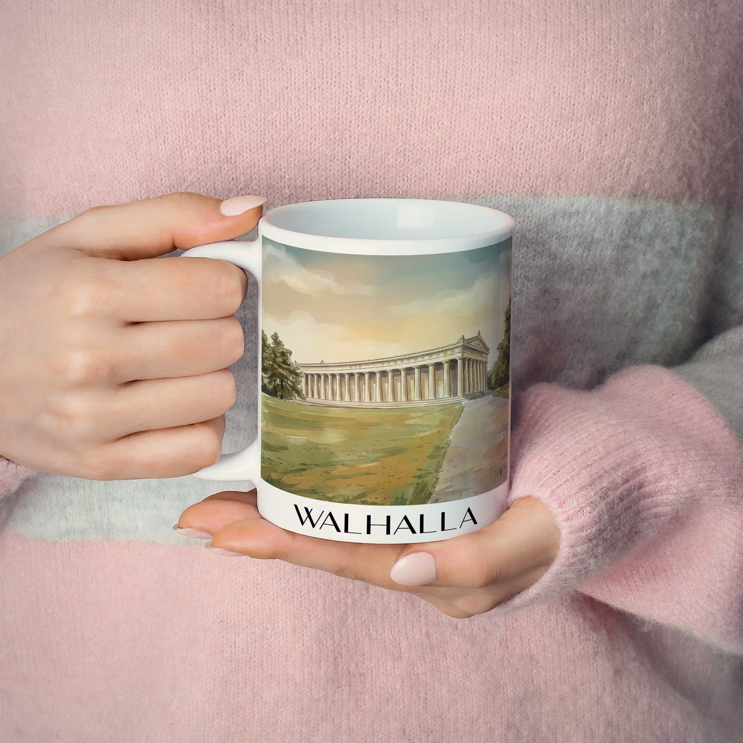 walhalla-regensburg-deutschland-kaffeebecher-aquarell