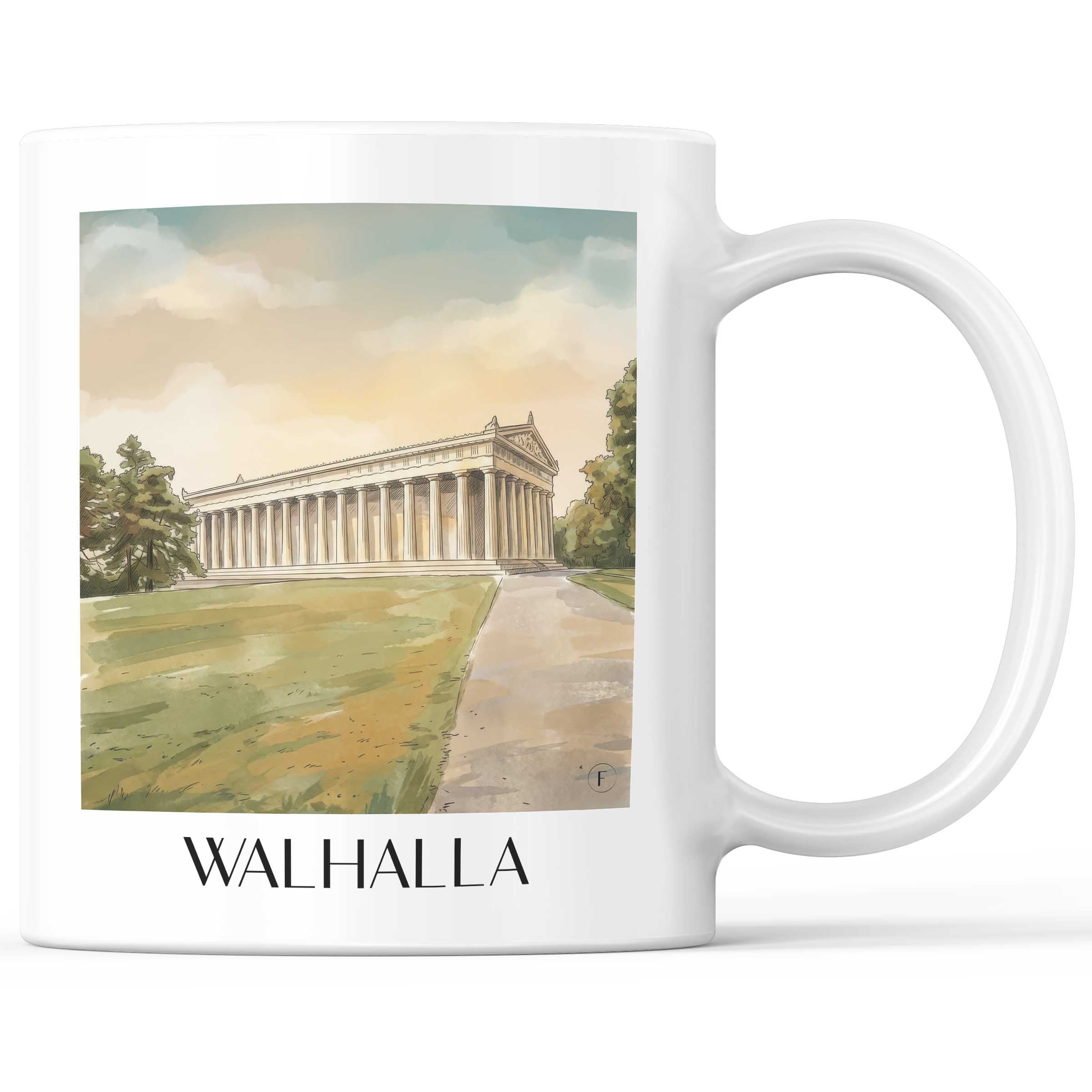 walhalla-regensburg-deutschland-kaffeebecher-aquarell